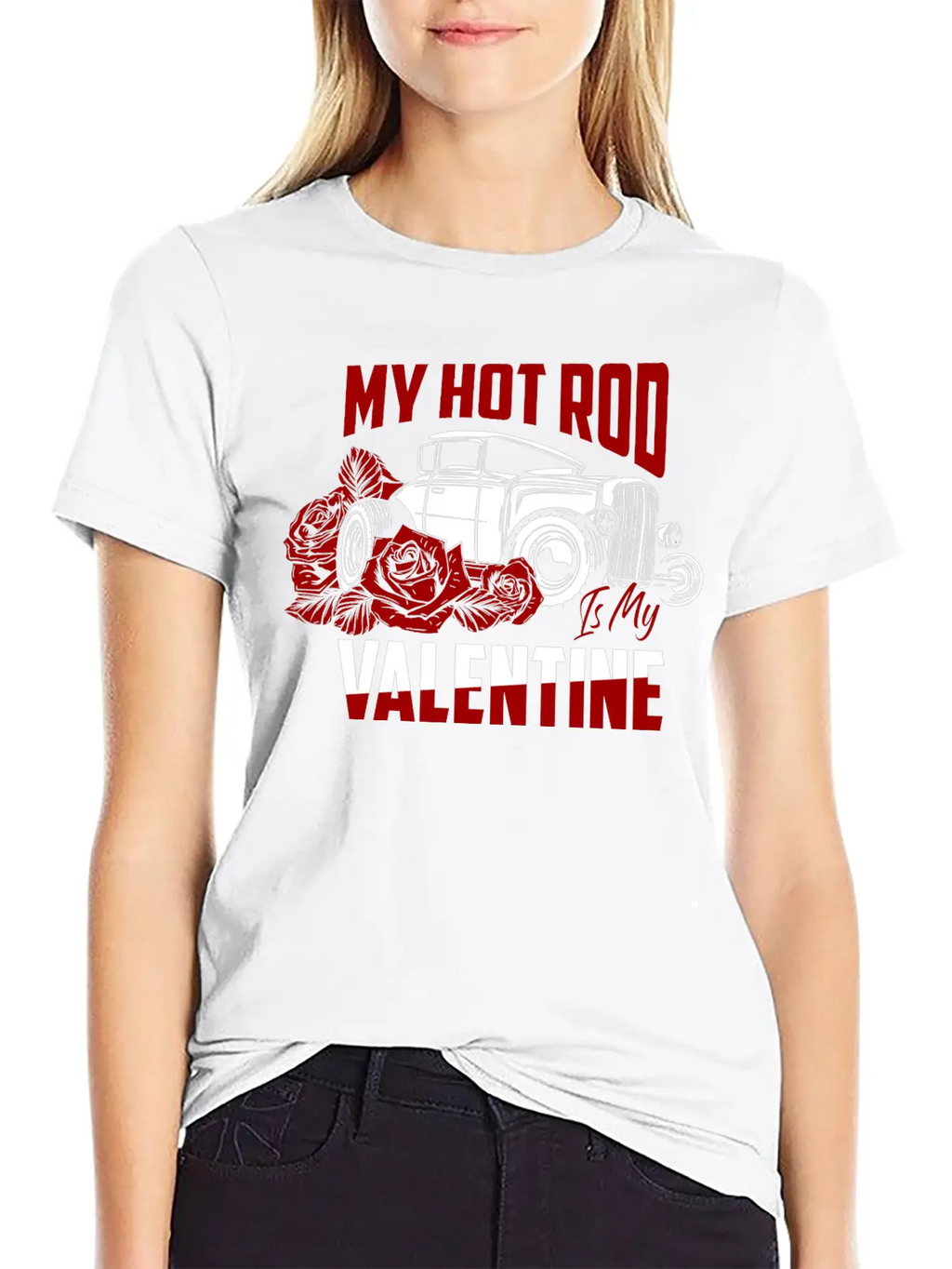 My Hot Rod Is My Valentine Classic Retro Car Basic Graphic T-Shirt – Daily Comfort In Soft Cotton