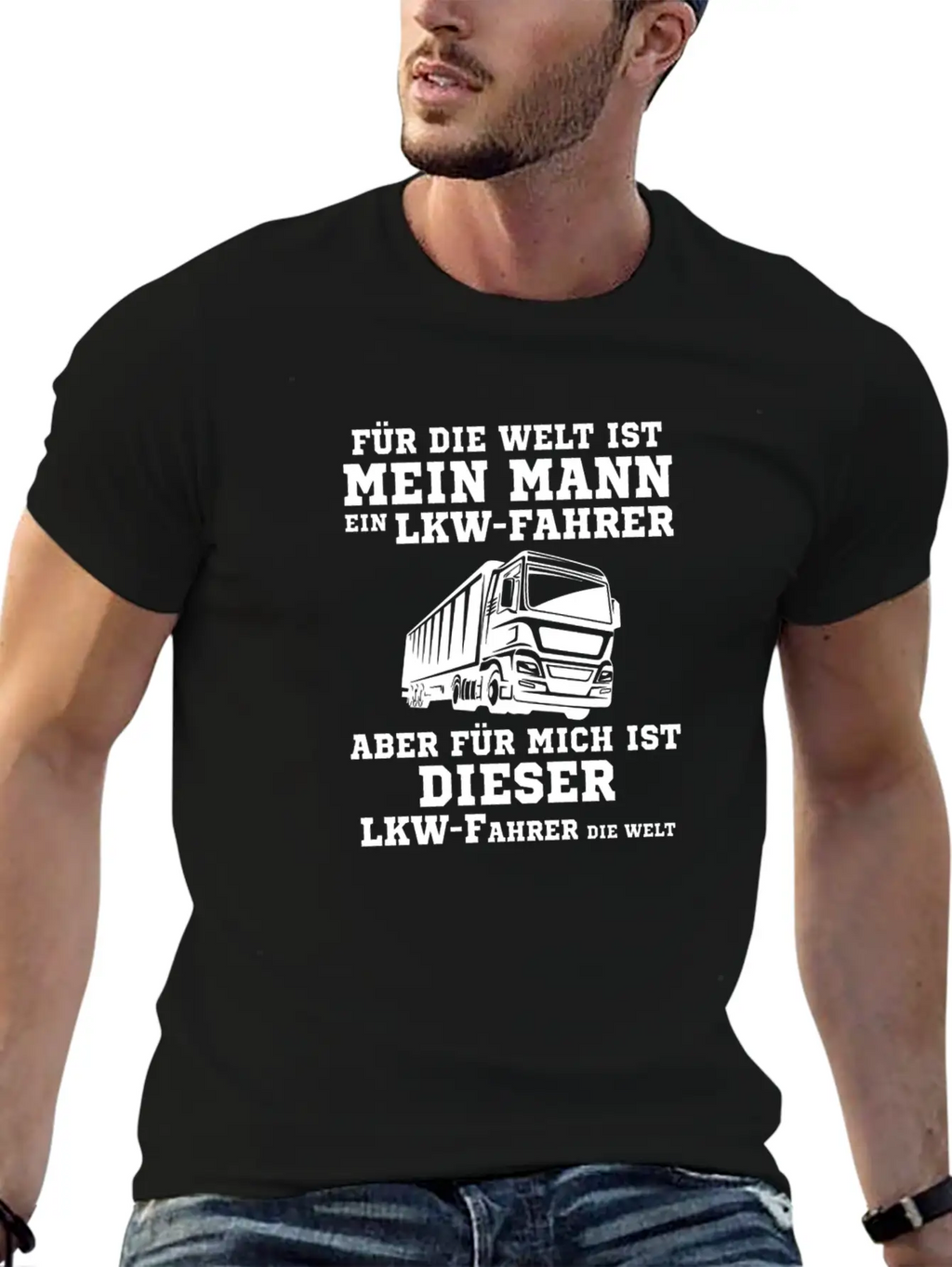 My Husband Truck Driver Gift Stylish Everyday T-Shirt – Unisex Basic Cotton Tee