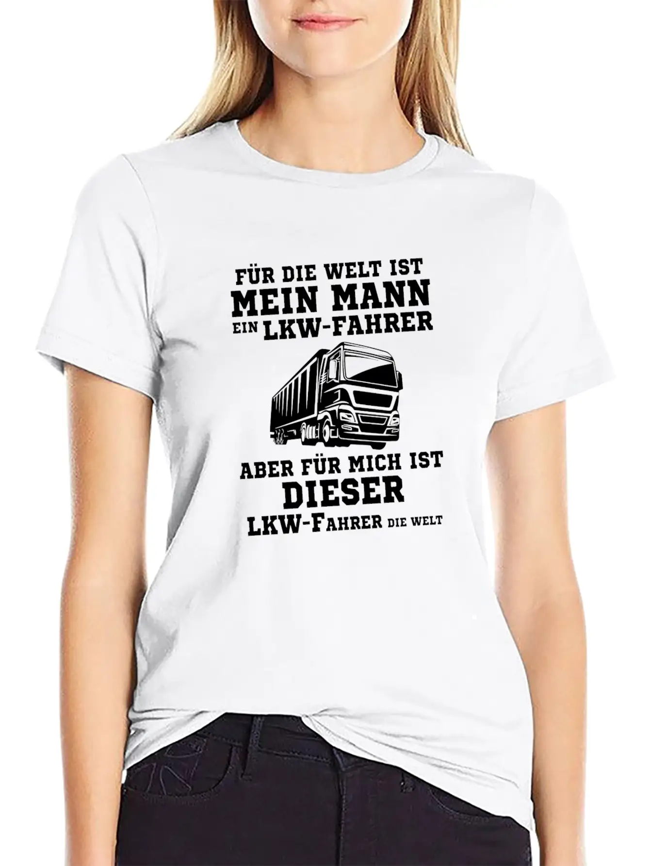 My Husband Truck Driver Gift Stylish Everyday T-Shirt – Unisex Basic Cotton Tee