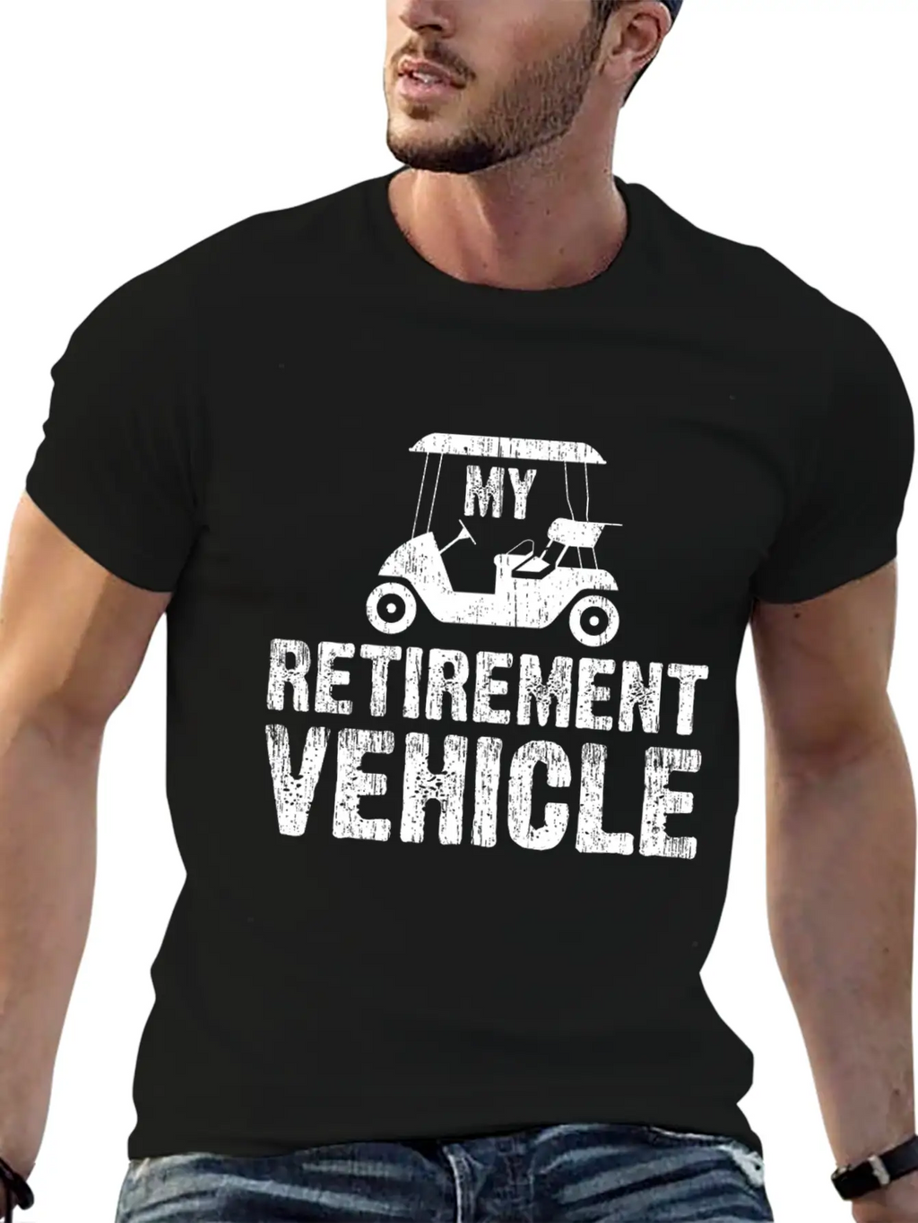 My Retirement Vehicle Golf Cart Golfer Father Gift Unisex Casual T-Shirt – Clean Design For Daily Comfort