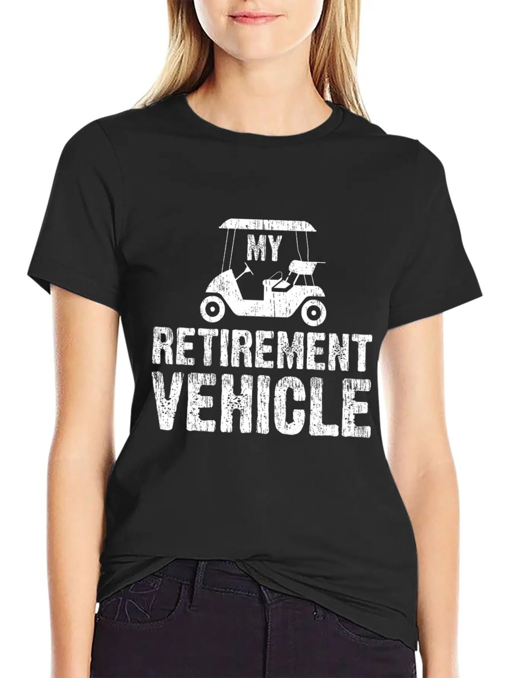 My Retirement Vehicle Golf Cart Golfer Father Gift Unisex Casual T-Shirt – Clean Design For Daily Comfort
