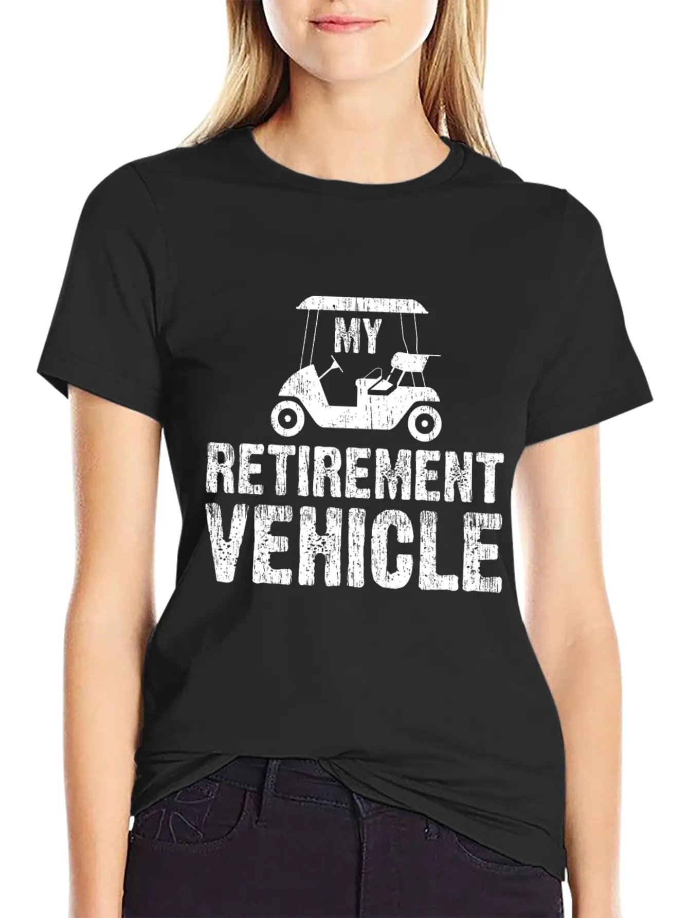 My Retirement Vehicle Golf Cart Golfer Father Gift Unisex Casual T-Shirt – Clean Design For Daily Comfort