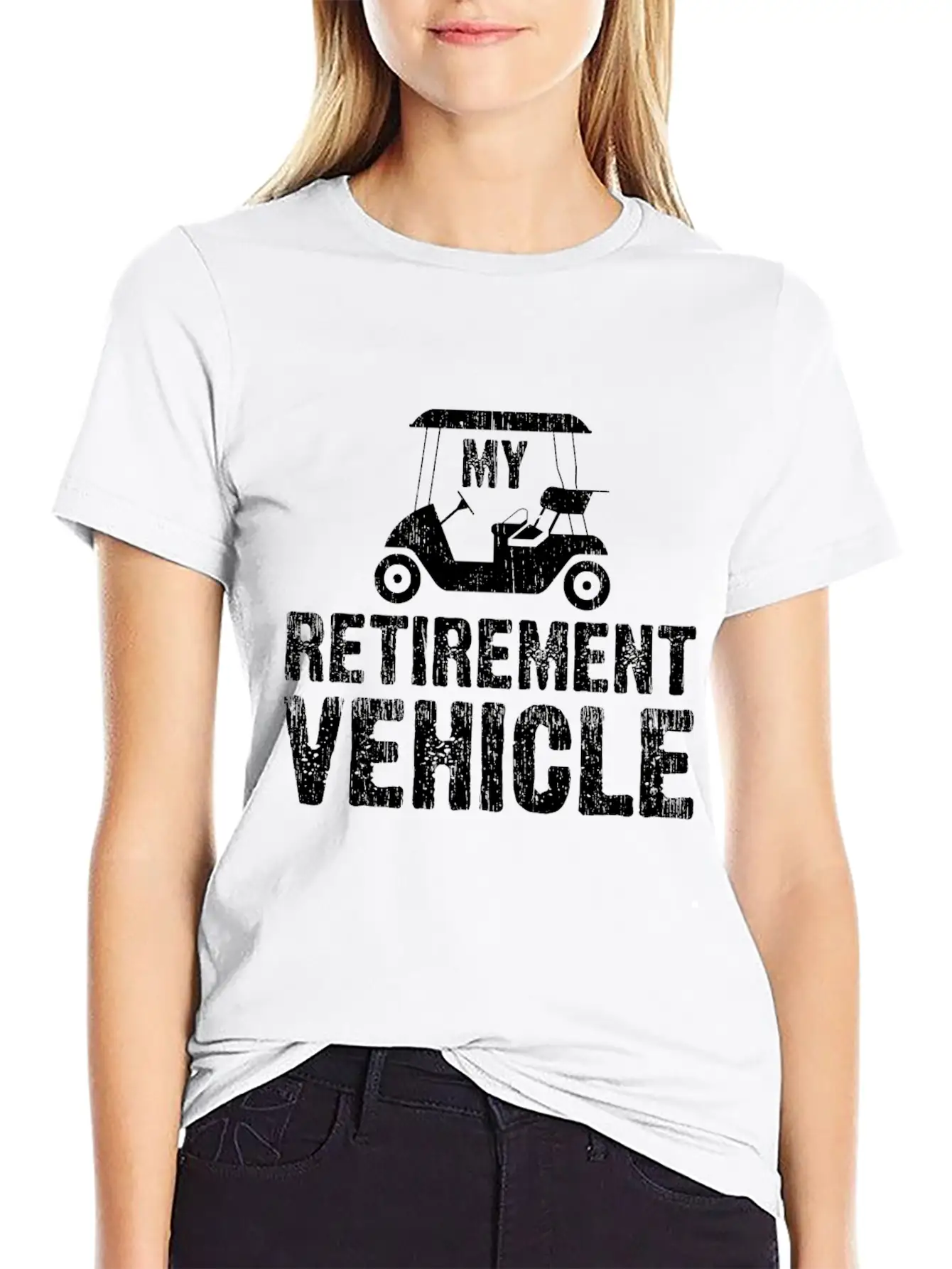 My Retirement Vehicle Golf Cart Golfer Father Gift Unisex Casual T-Shirt – Clean Design For Daily Comfort