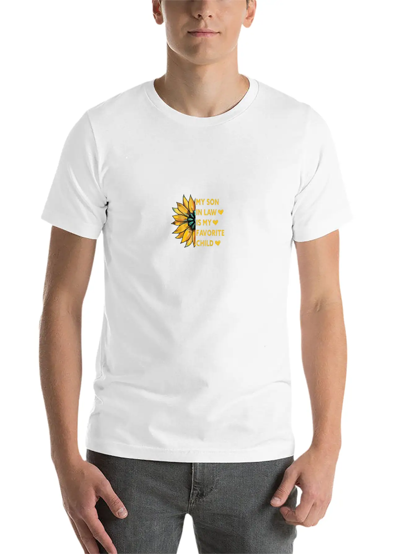My Son In Law Is My Favorite Child Family Sunflowe Breathable Soft Cotton T-Shirt – Timeless Casual Look
