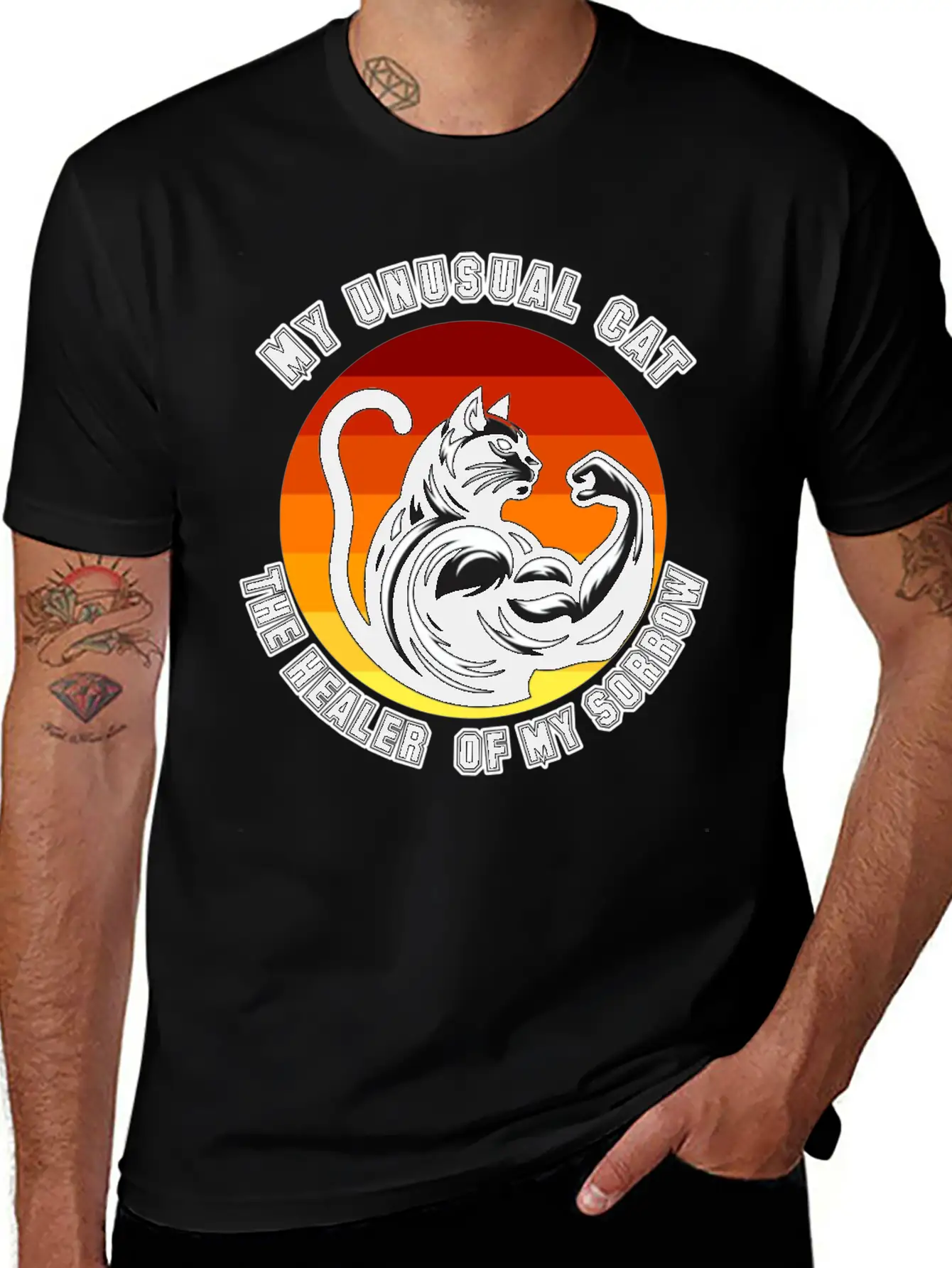 My Unusual Cat The Healer Of My Sorrow Classic Cotton Tee – Unisex Comfort For Any Season