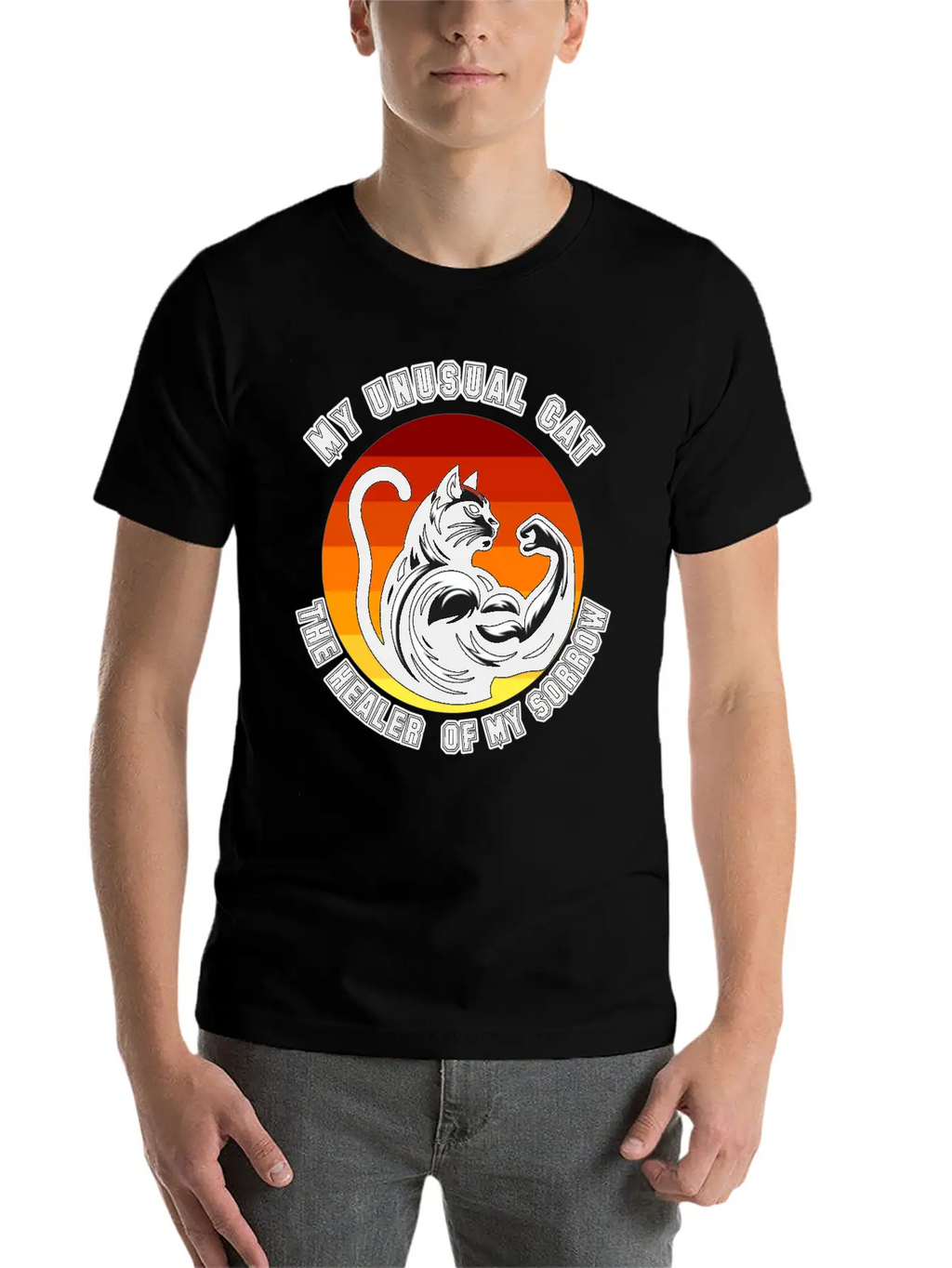 My Unusual Cat The Healer Of My Sorrow Classic Cotton Tee – Unisex Comfort For Any Season