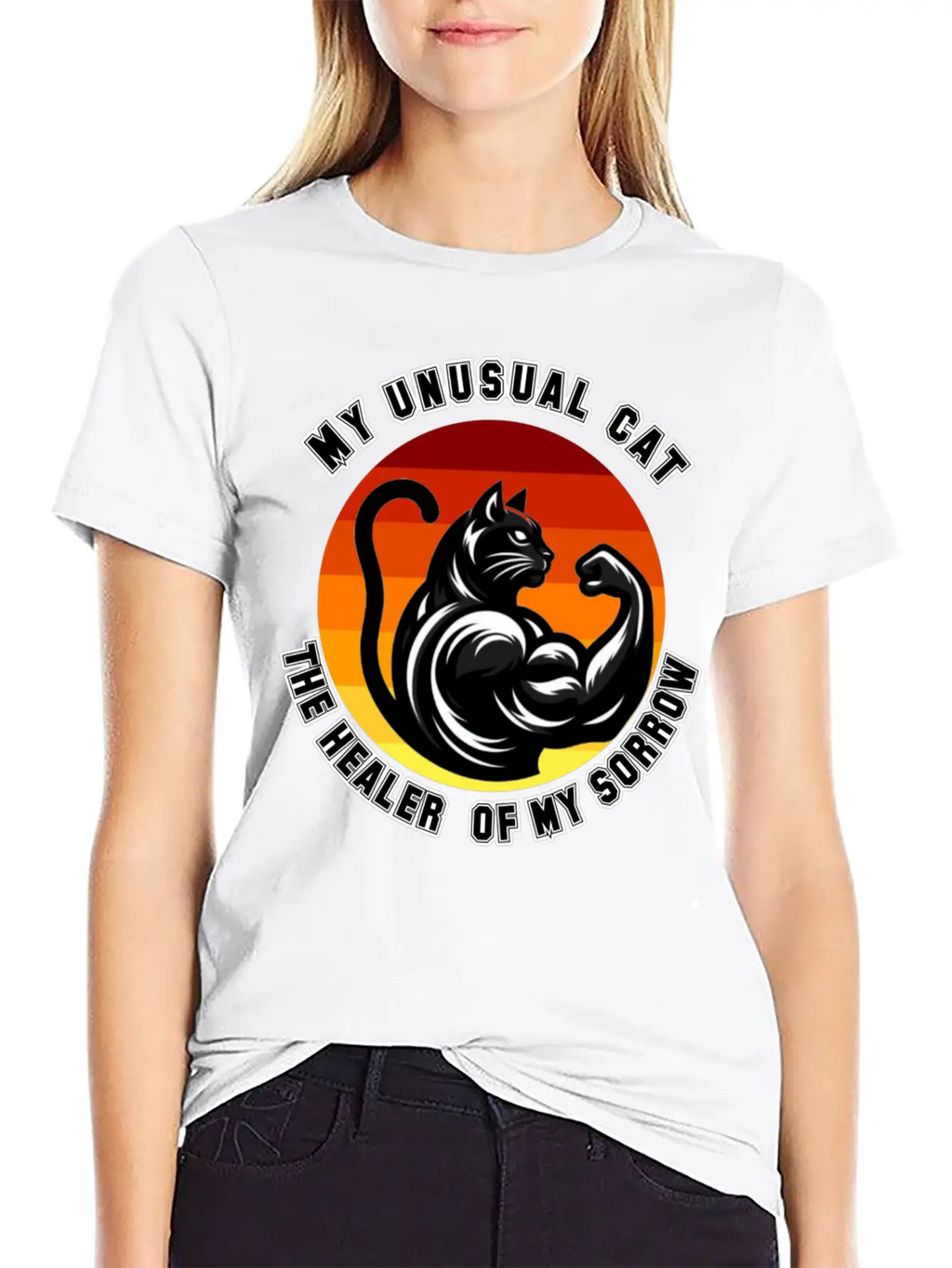 My Unusual Cat The Healer Of My Sorrow Classic Cotton Tee – Unisex Comfort For Any Season