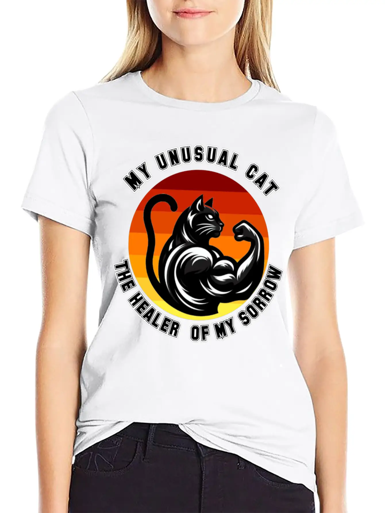 My Unusual Cat The Healer Of My Sorrow Classic Cotton Tee – Unisex Comfort For Any Season