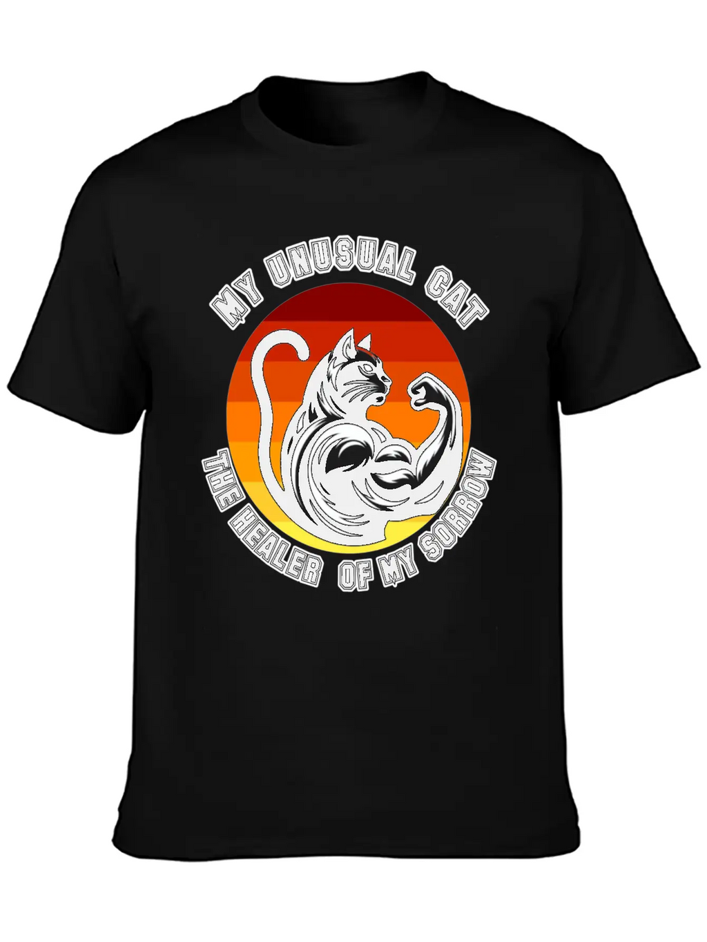 My Unusual Cat The Healer Of My Sorrow Classic Cotton Tee – Unisex Comfort For Any Season