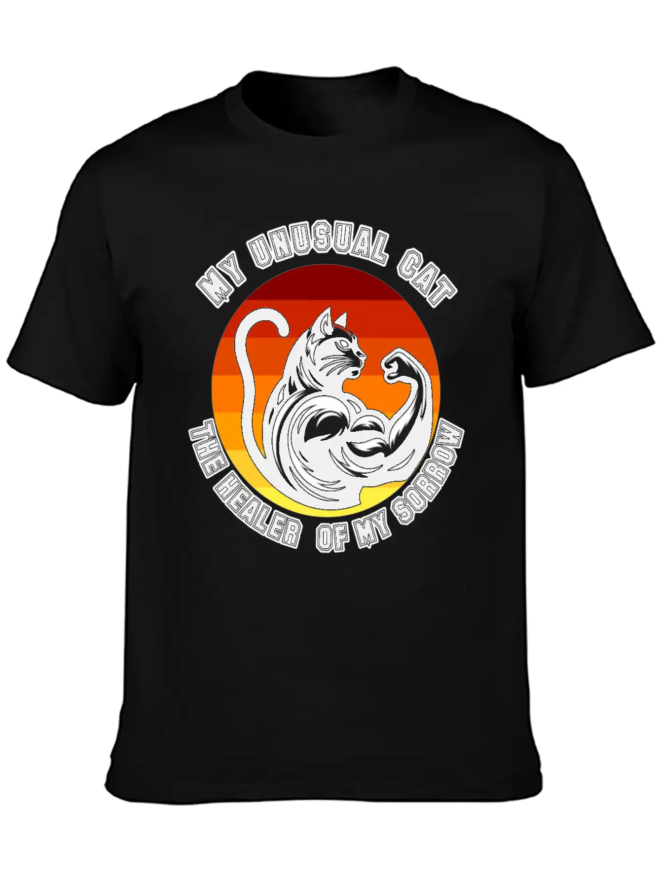 My Unusual Cat The Healer Of My Sorrow Classic Cotton Tee – Unisex Comfort For Any Season