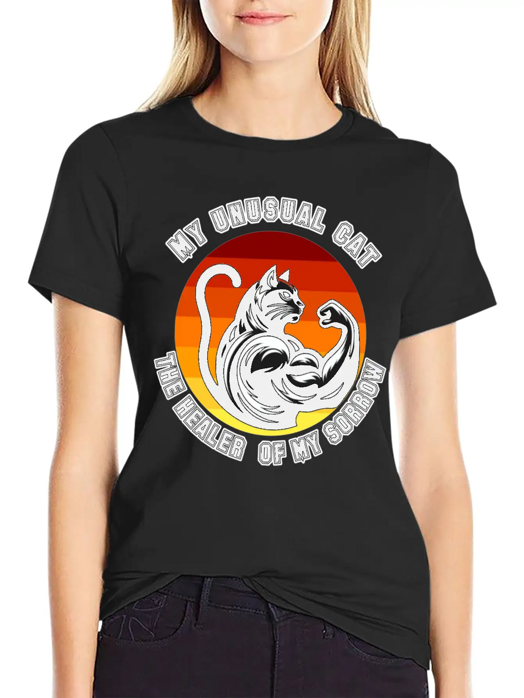 My Unusual Cat The Healer Of My Sorrow Classic Cotton Tee – Unisex Comfort For Any Season
