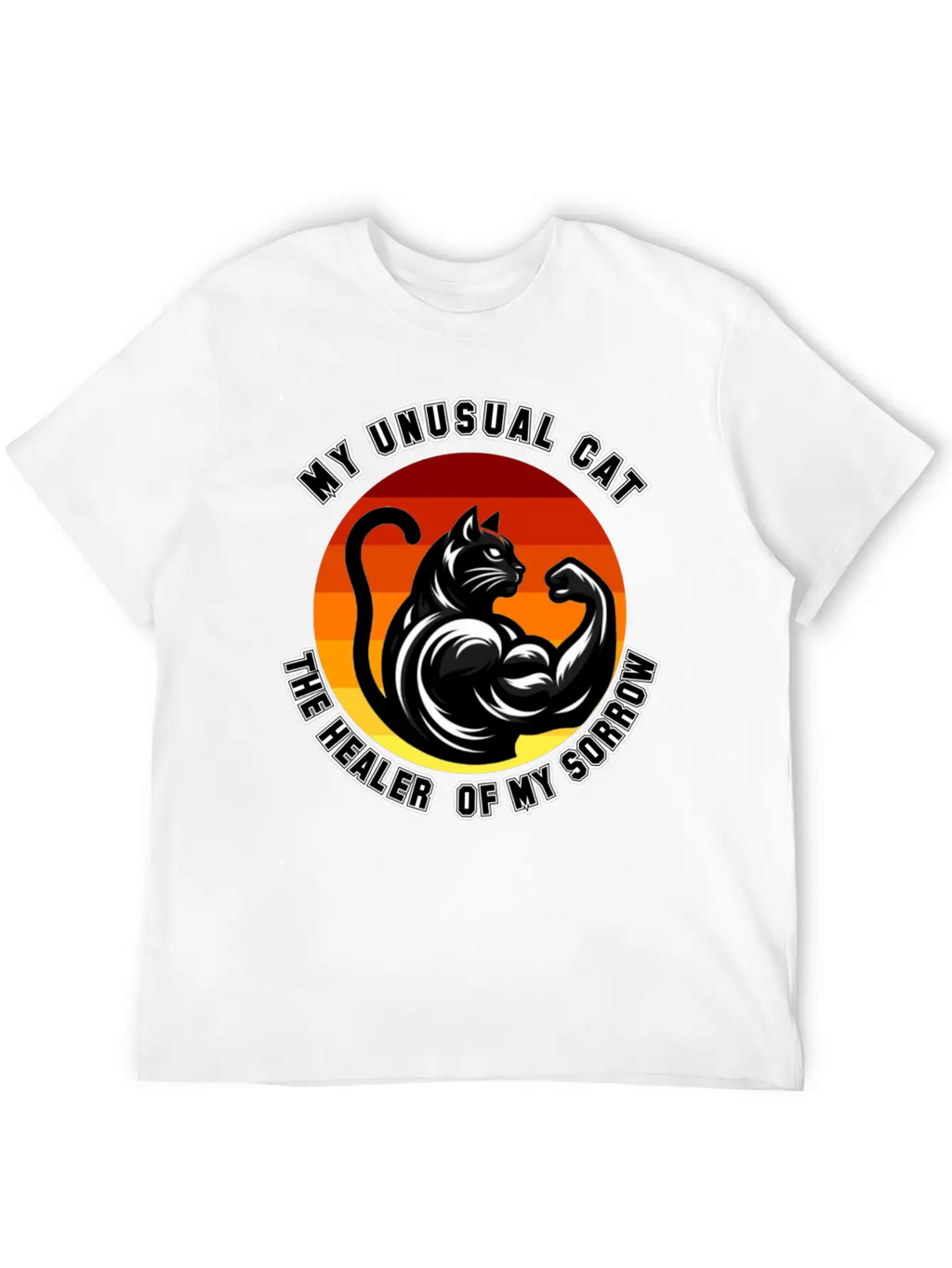 My Unusual Cat The Healer Of My Sorrow Classic Cotton Tee – Unisex Comfort For Any Season
