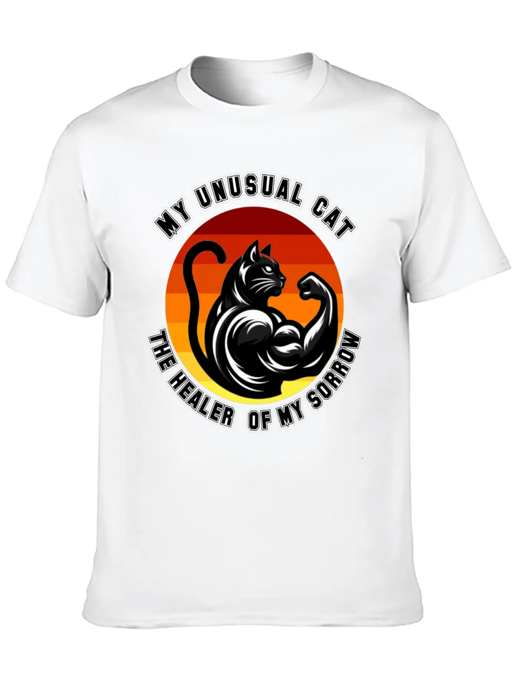 My Unusual Cat The Healer Of My Sorrow Classic Cotton Tee – Unisex Comfort For Any Season