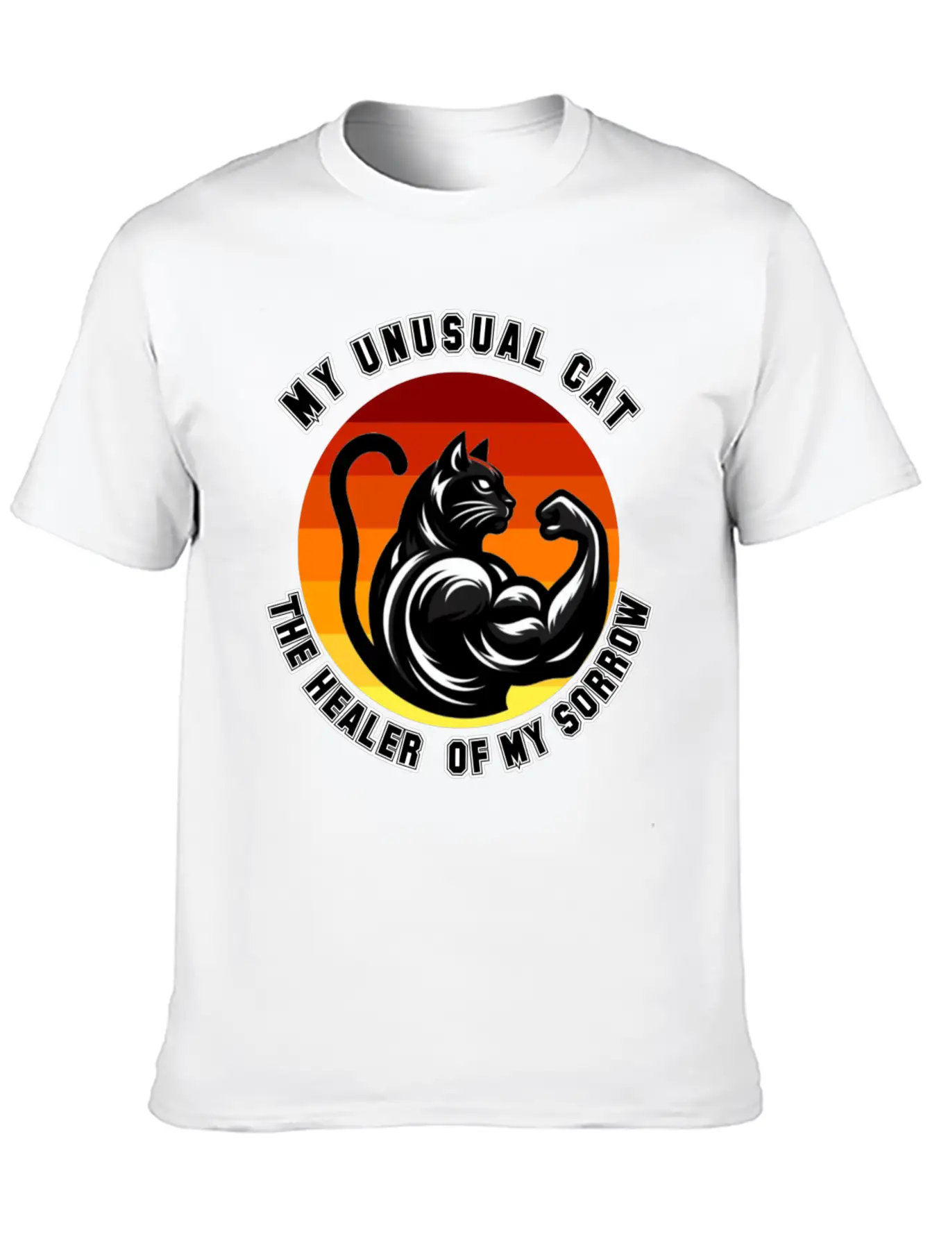My Unusual Cat The Healer Of My Sorrow Classic Cotton Tee – Unisex Comfort For Any Season
