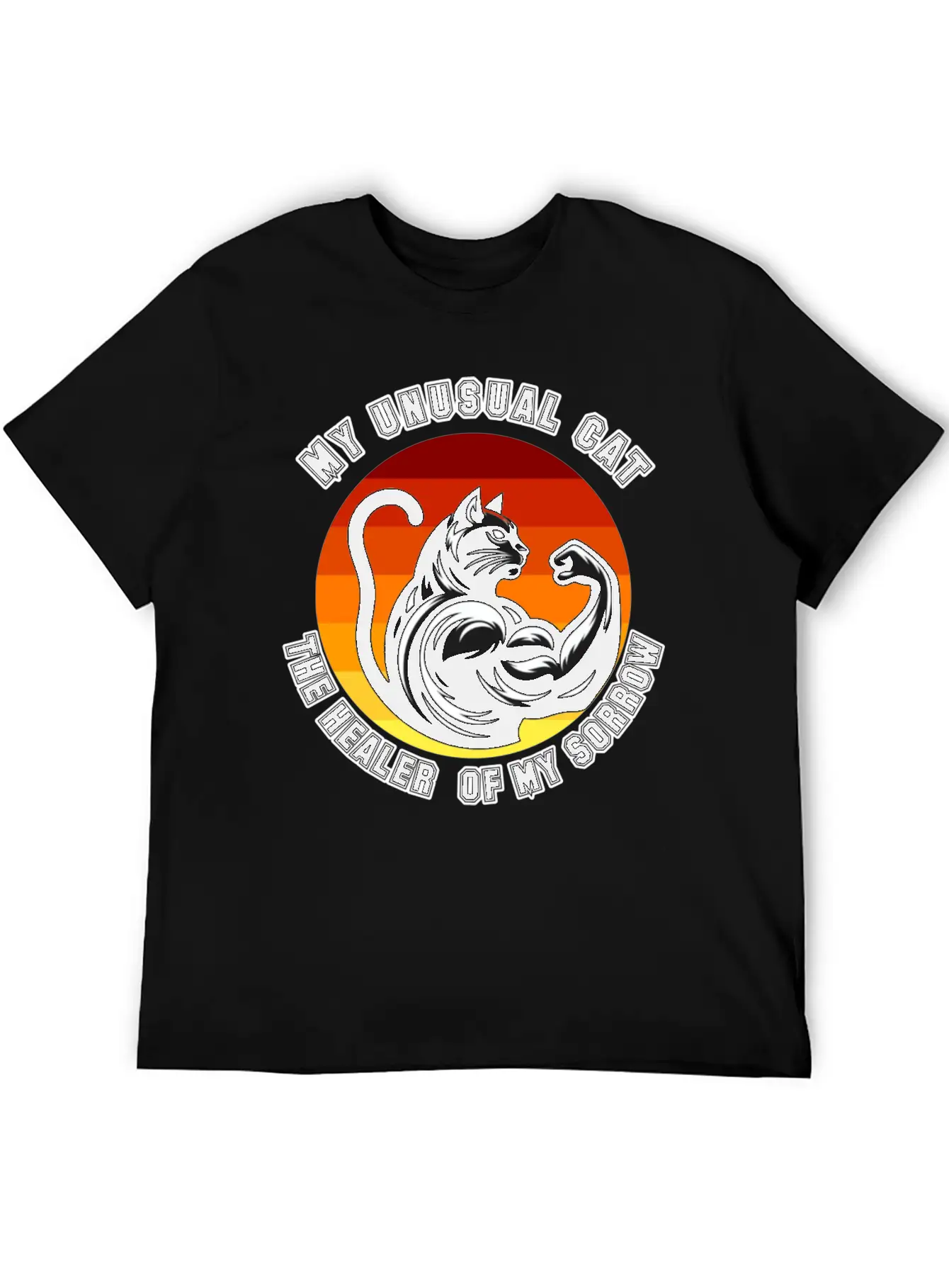 My Unusual Cat The Healer Of My Sorrow Classic Cotton Tee – Unisex Comfort For Any Season
