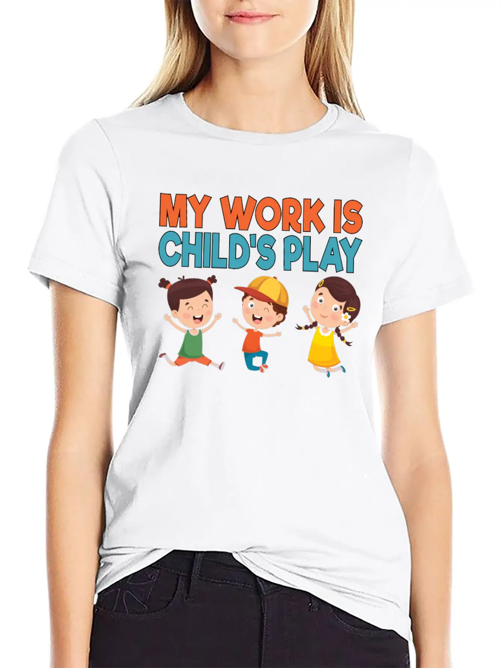 My Work Is Child's Play School Counselor School Stylish Everyday T-Shirt – Unisex Basic Cotton Tee