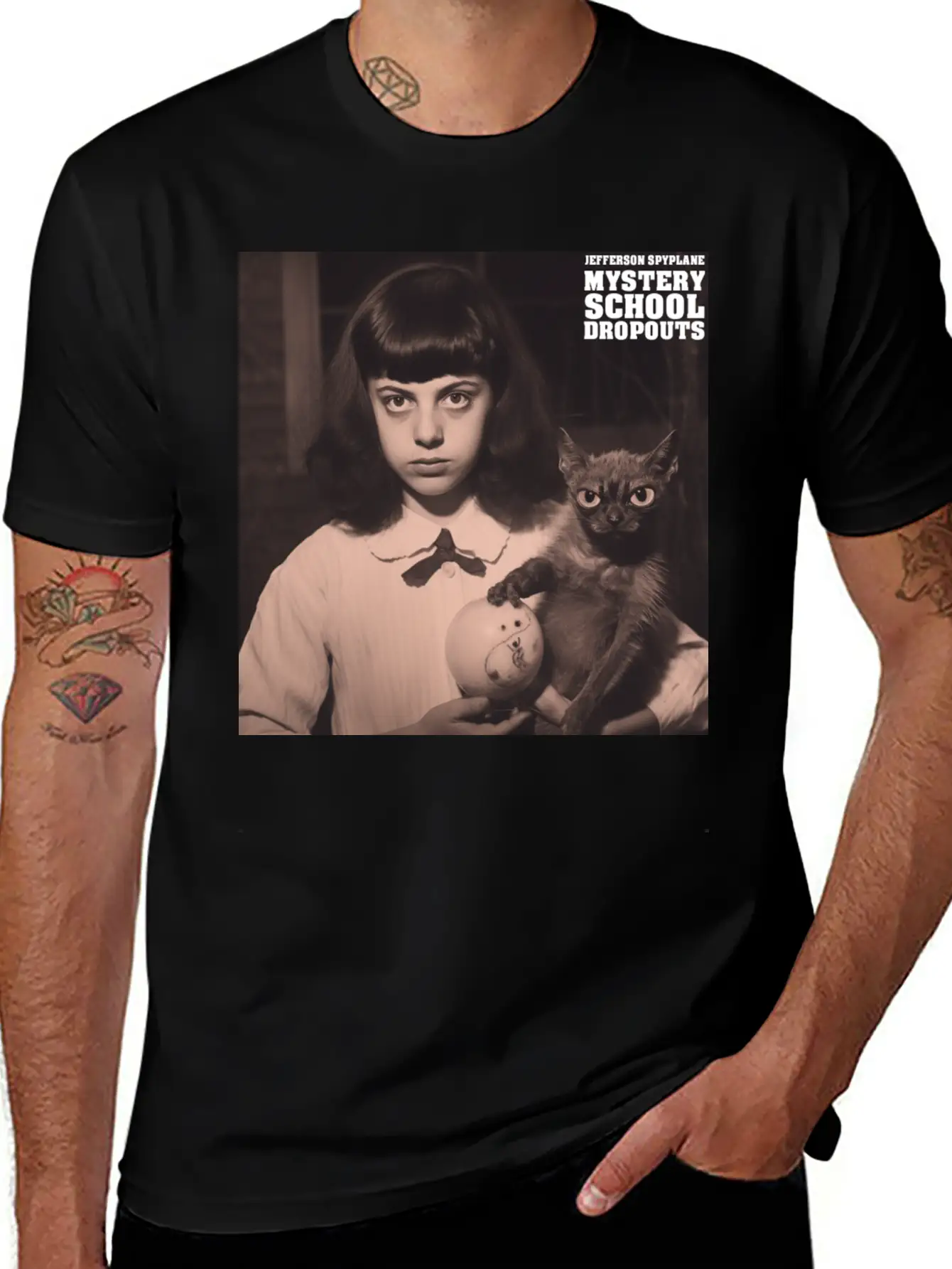 MYSTERY SCHOOL DROPOUTS - Sticker Breathable Soft Cotton T-Shirt – Timeless Casual Look