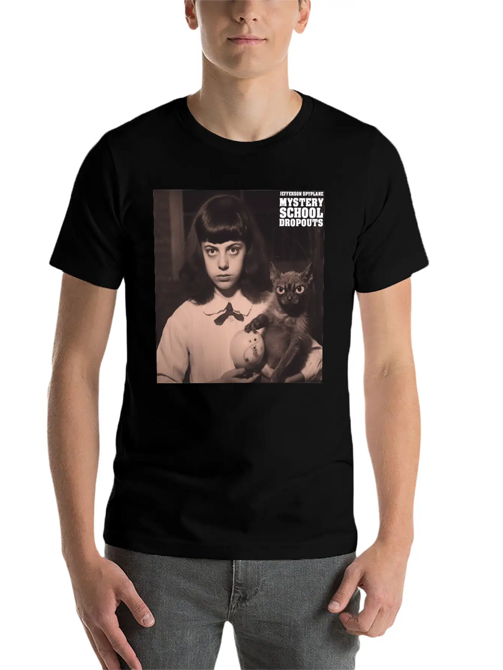 MYSTERY SCHOOL DROPOUTS - Sticker Breathable Soft Cotton T-Shirt – Timeless Casual Look
