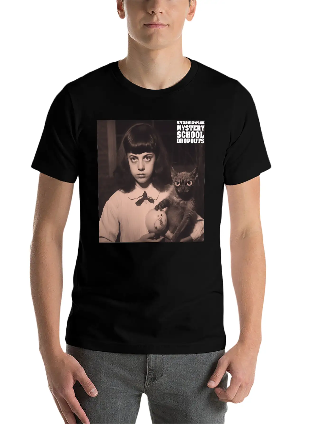 MYSTERY SCHOOL DROPOUTS - Sticker Breathable Soft Cotton T-Shirt – Timeless Casual Look