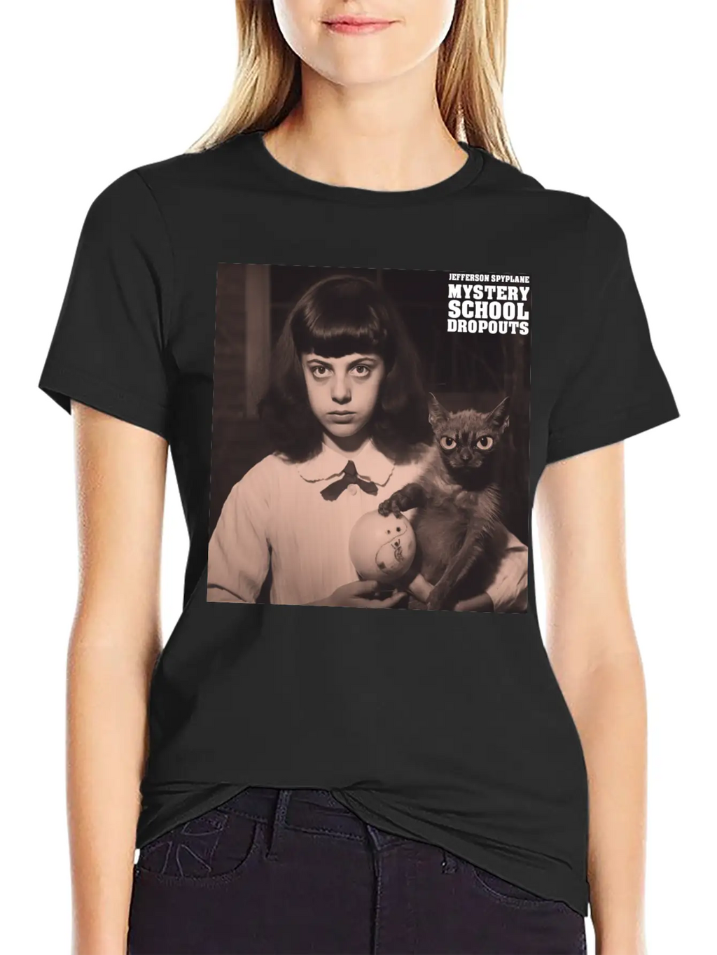 MYSTERY SCHOOL DROPOUTS - Sticker Breathable Soft Cotton T-Shirt – Timeless Casual Look