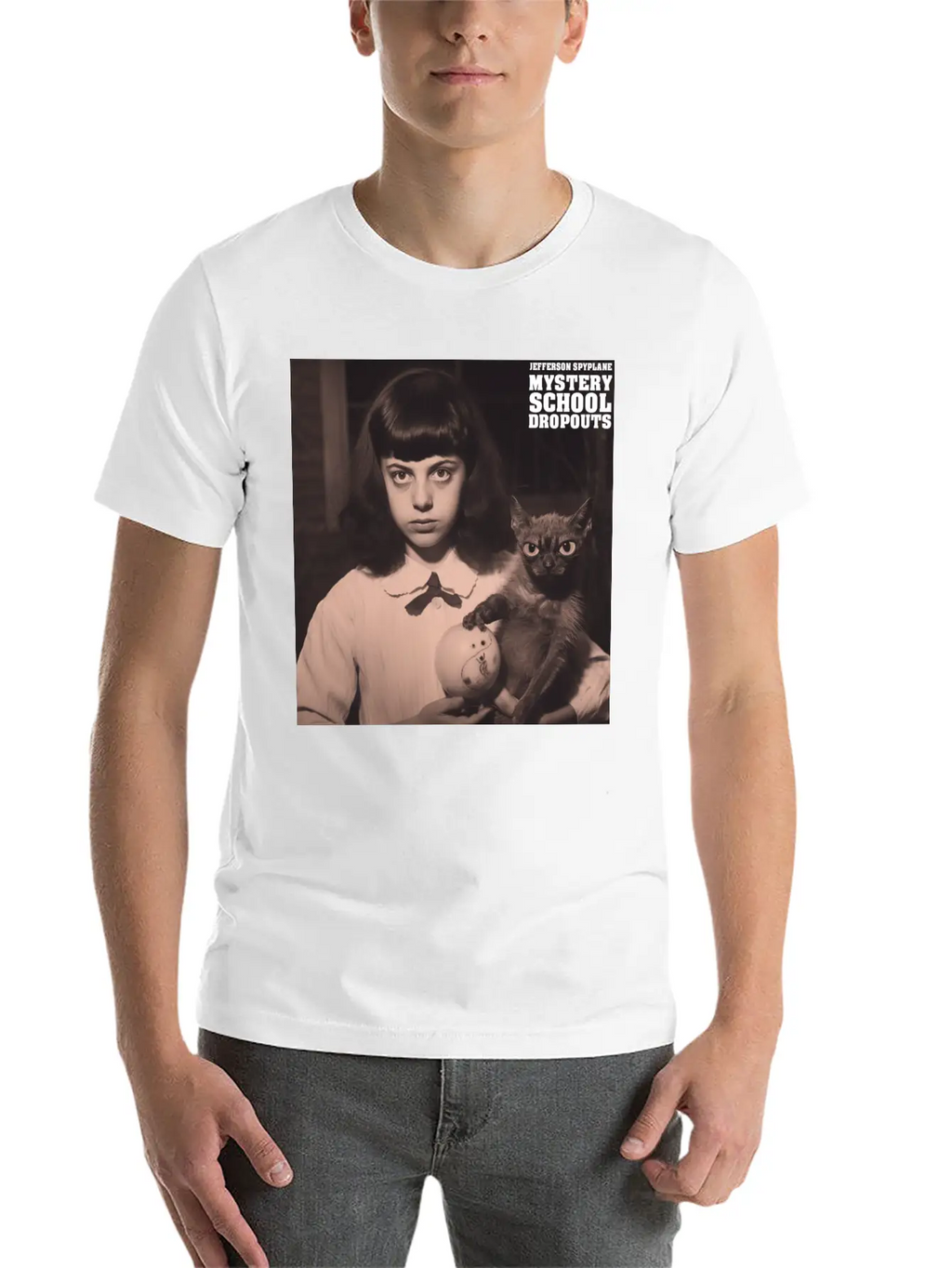 MYSTERY SCHOOL DROPOUTS - Sticker Breathable Soft Cotton T-Shirt – Timeless Casual Look