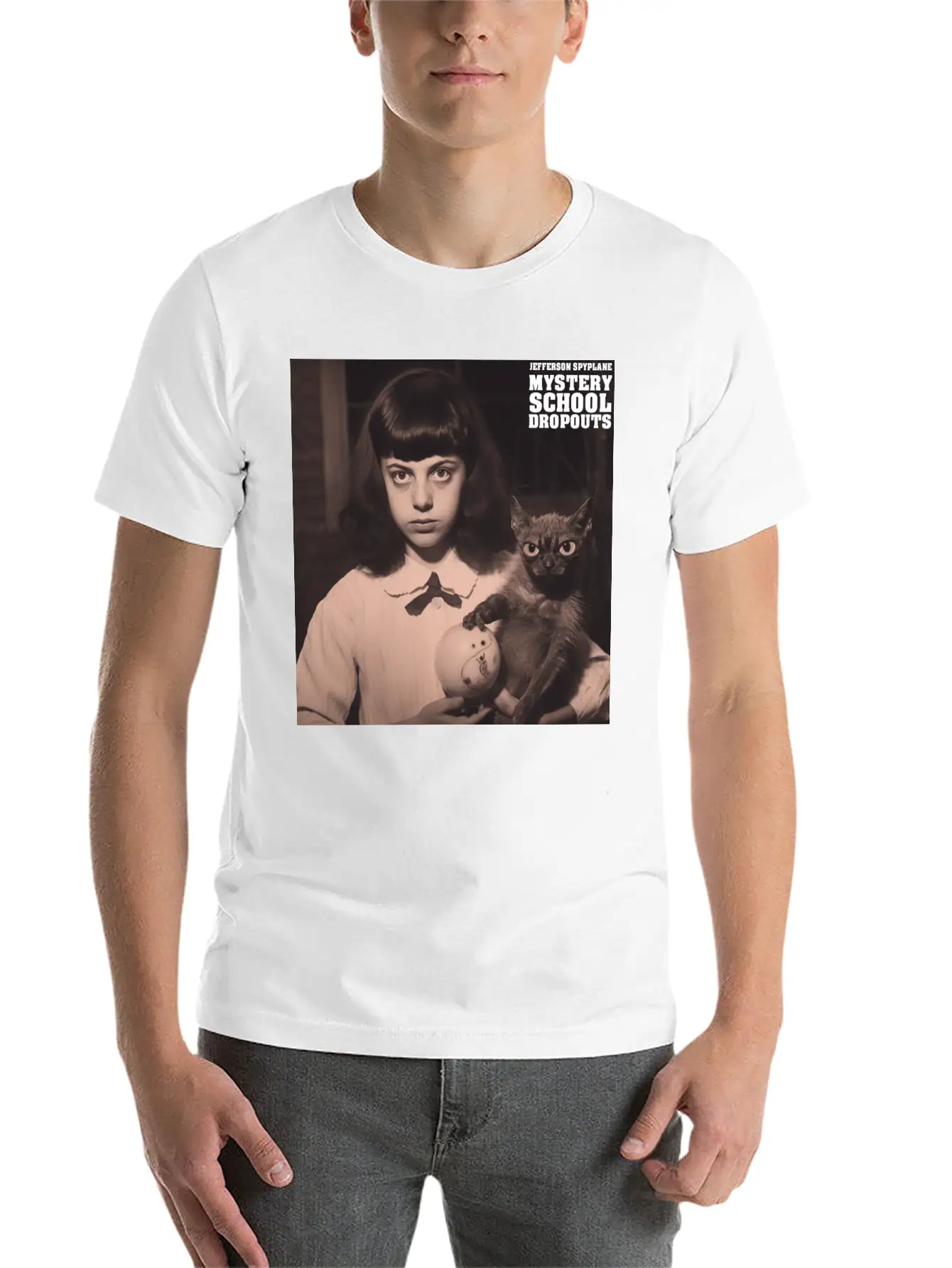 MYSTERY SCHOOL DROPOUTS - Sticker Breathable Soft Cotton T-Shirt – Timeless Casual Look