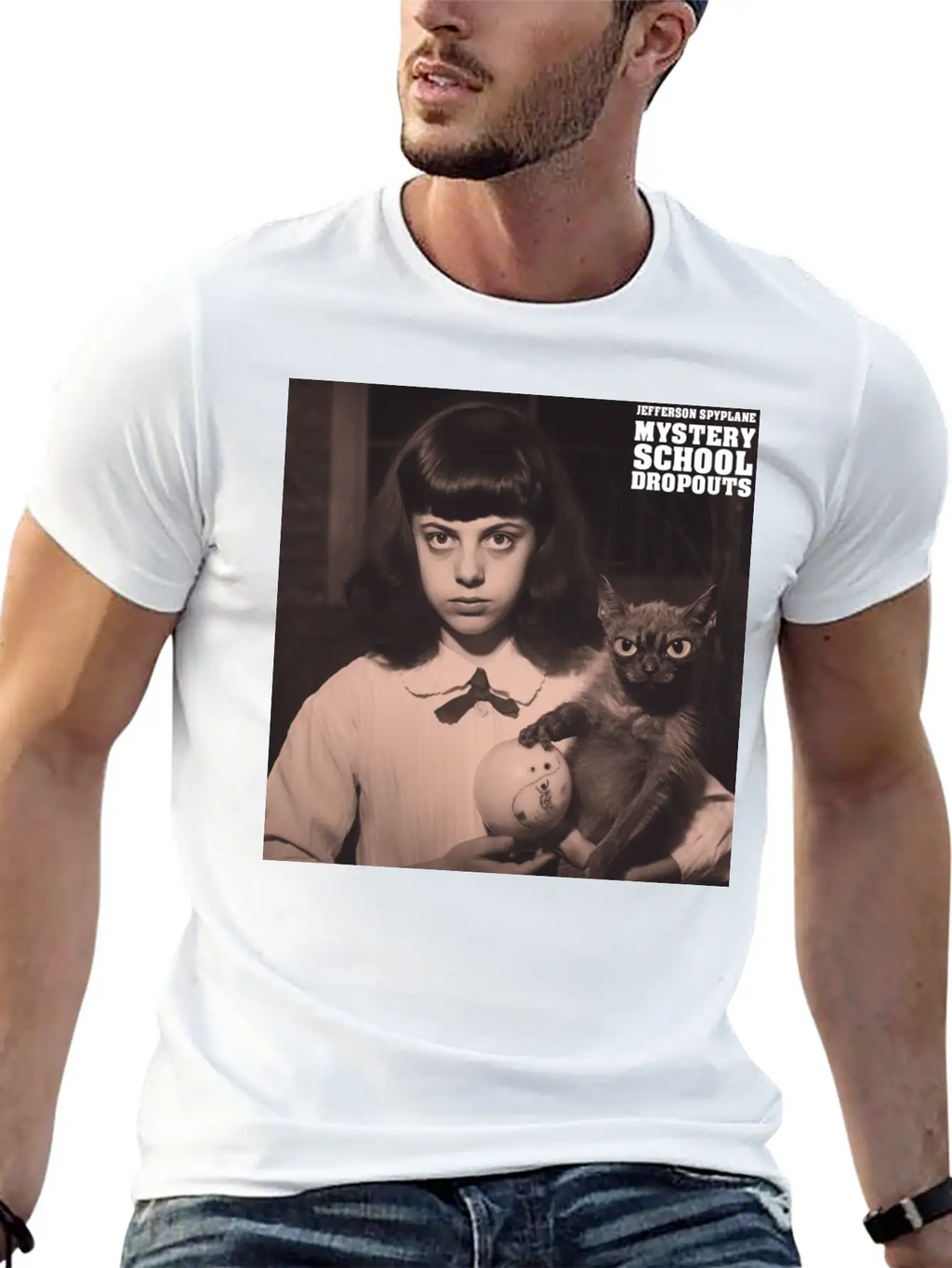 MYSTERY SCHOOL DROPOUTS - Sticker Breathable Soft Cotton T-Shirt – Timeless Casual Look