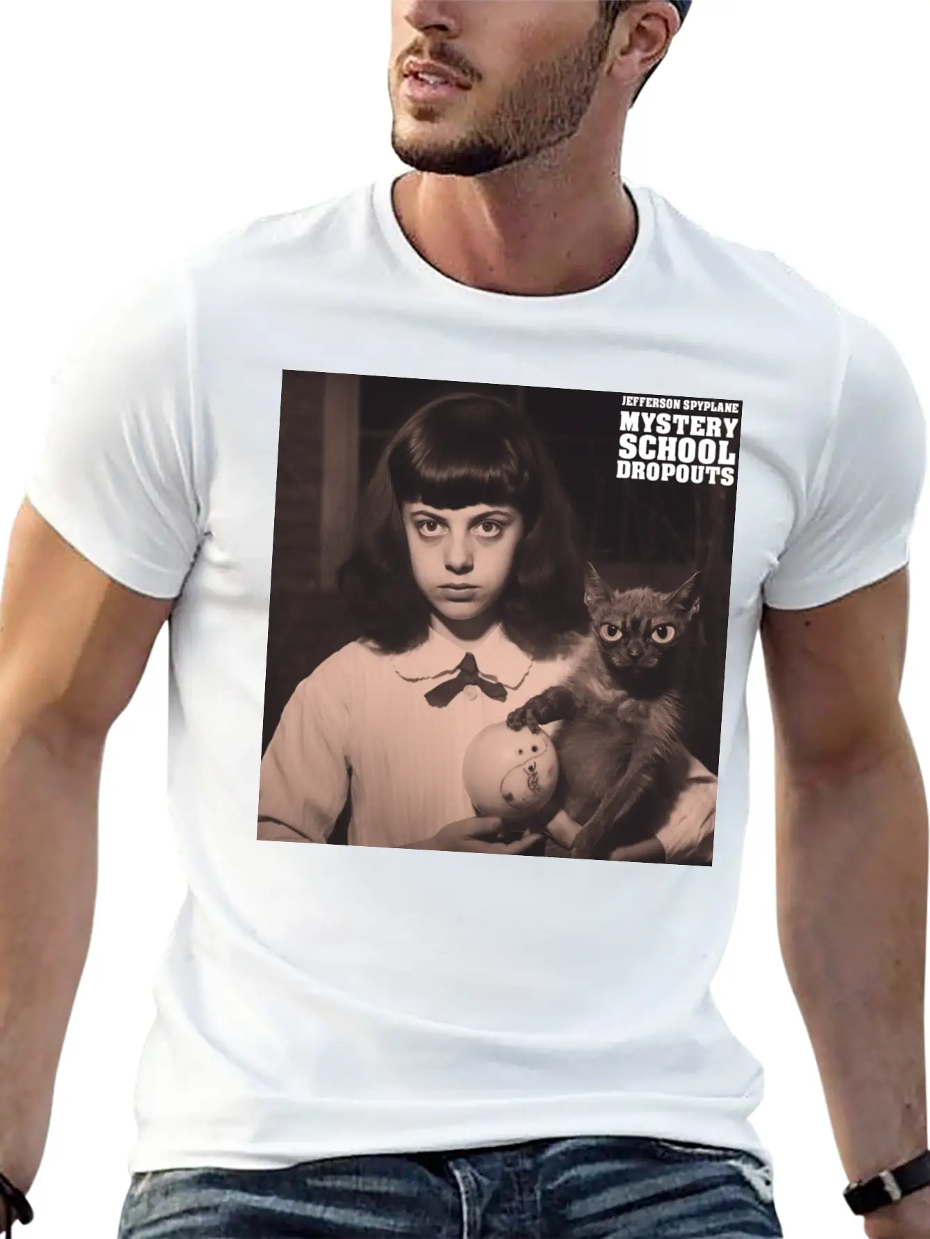MYSTERY SCHOOL DROPOUTS - Sticker Breathable Soft Cotton T-Shirt – Timeless Casual Look
