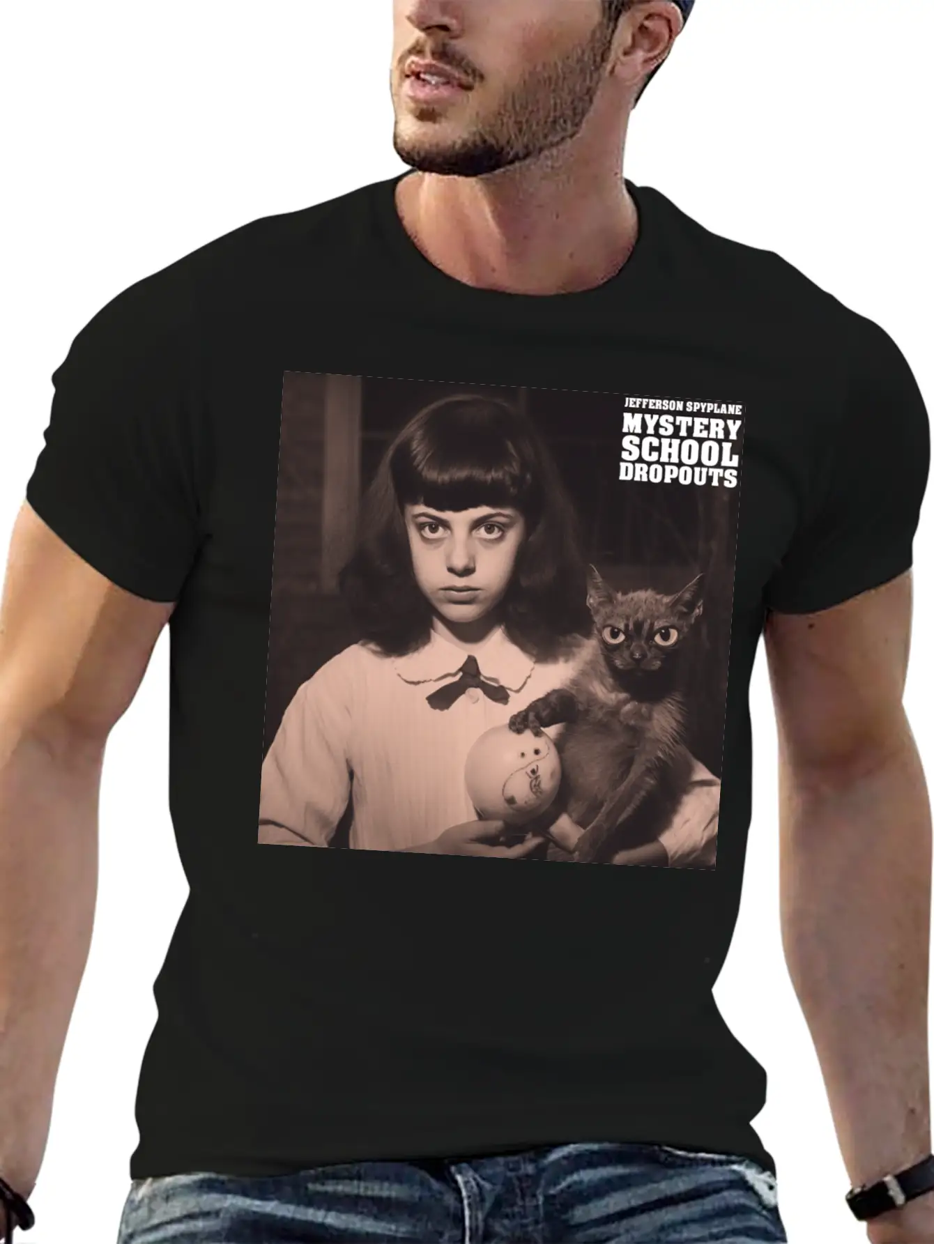 MYSTERY SCHOOL DROPOUTS - Sticker Breathable Soft Cotton T-Shirt – Timeless Casual Look