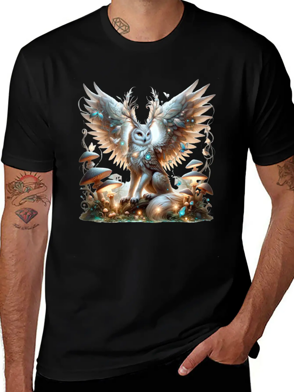 Mystic Owl Of The Enchanted Forest Classic Cotton Tee – Unisex Comfort For Any Season