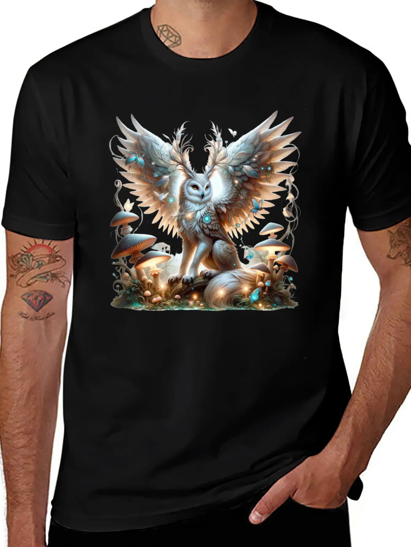 Mystic Owl Of The Enchanted Forest Classic Cotton Tee – Unisex Comfort For Any Season