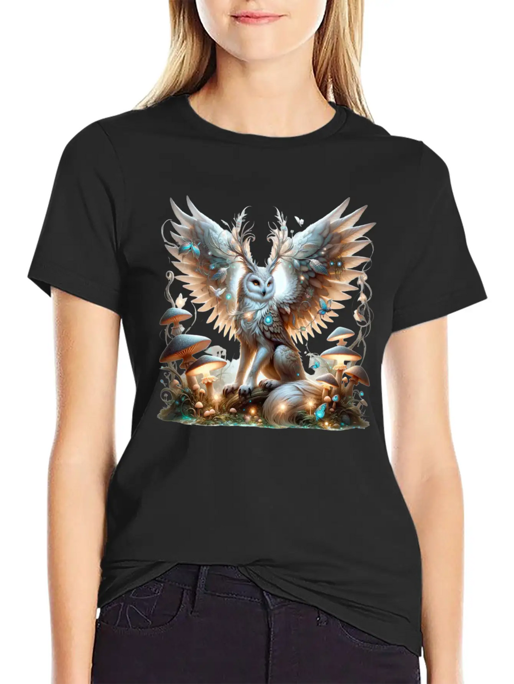 Mystic Owl Of The Enchanted Forest Classic Cotton Tee – Unisex Comfort For Any Season