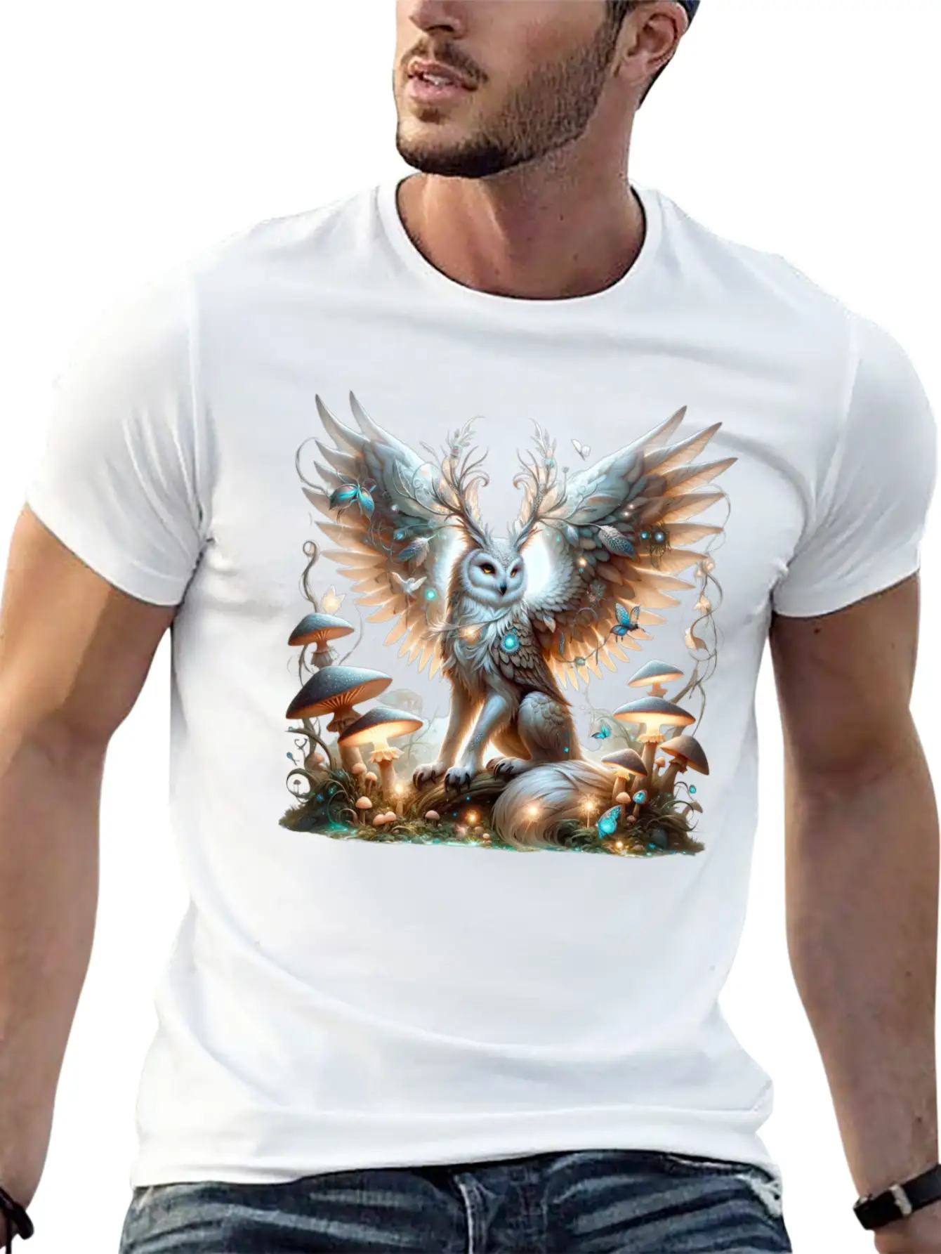 Mystic Owl Of The Enchanted Forest Classic Cotton Tee – Unisex Comfort For Any Season