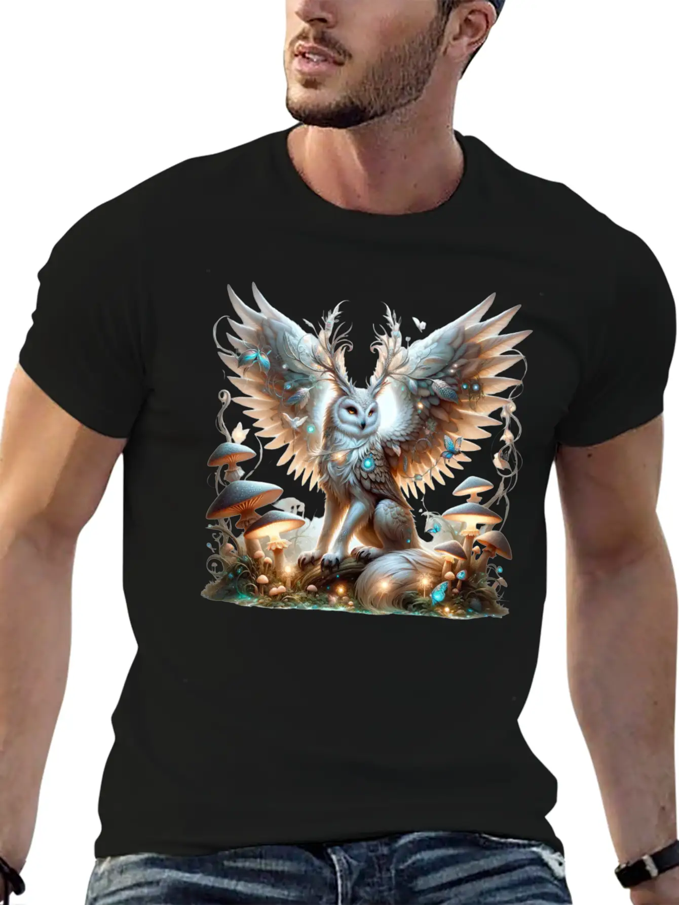 Mystic Owl Of The Enchanted Forest Classic Cotton Tee – Unisex Comfort For Any Season