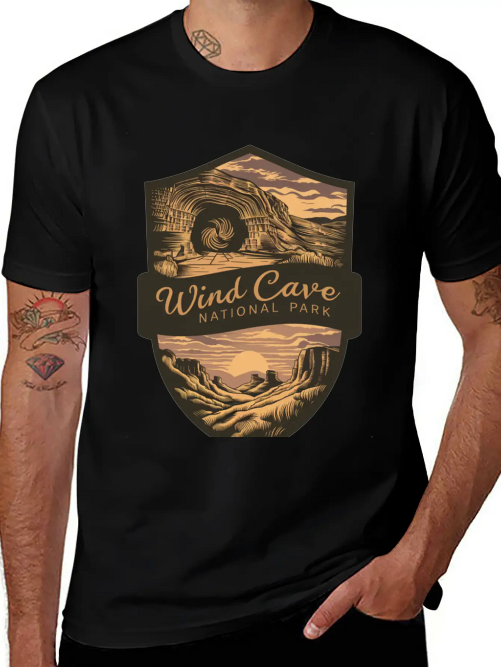 Mystic Wind Cave US National Park Classic Cotton Tee – Unisex Comfort For Any Season