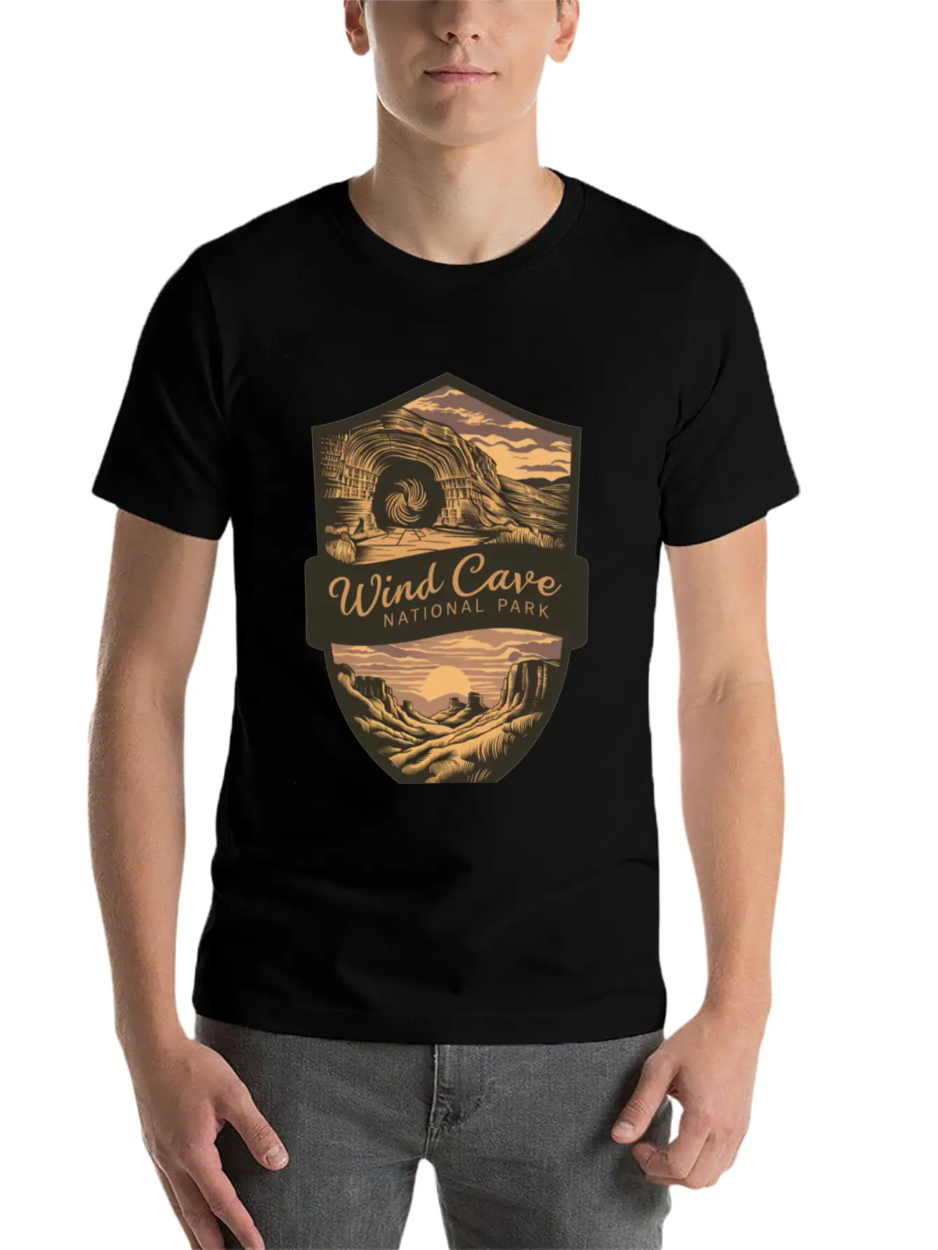 Mystic Wind Cave US National Park Classic Cotton Tee – Unisex Comfort For Any Season