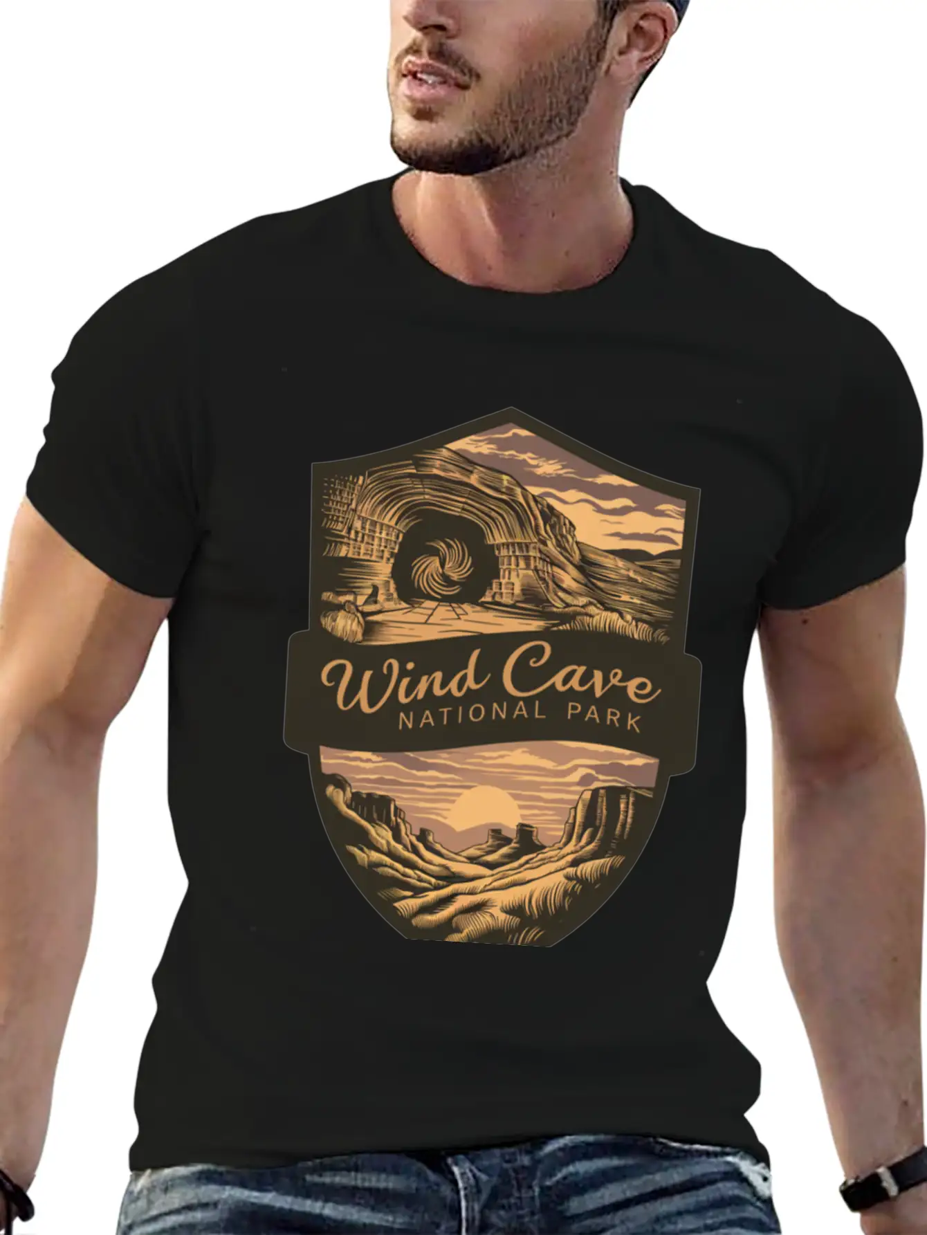 Mystic Wind Cave US National Park Classic Cotton Tee – Unisex Comfort For Any Season