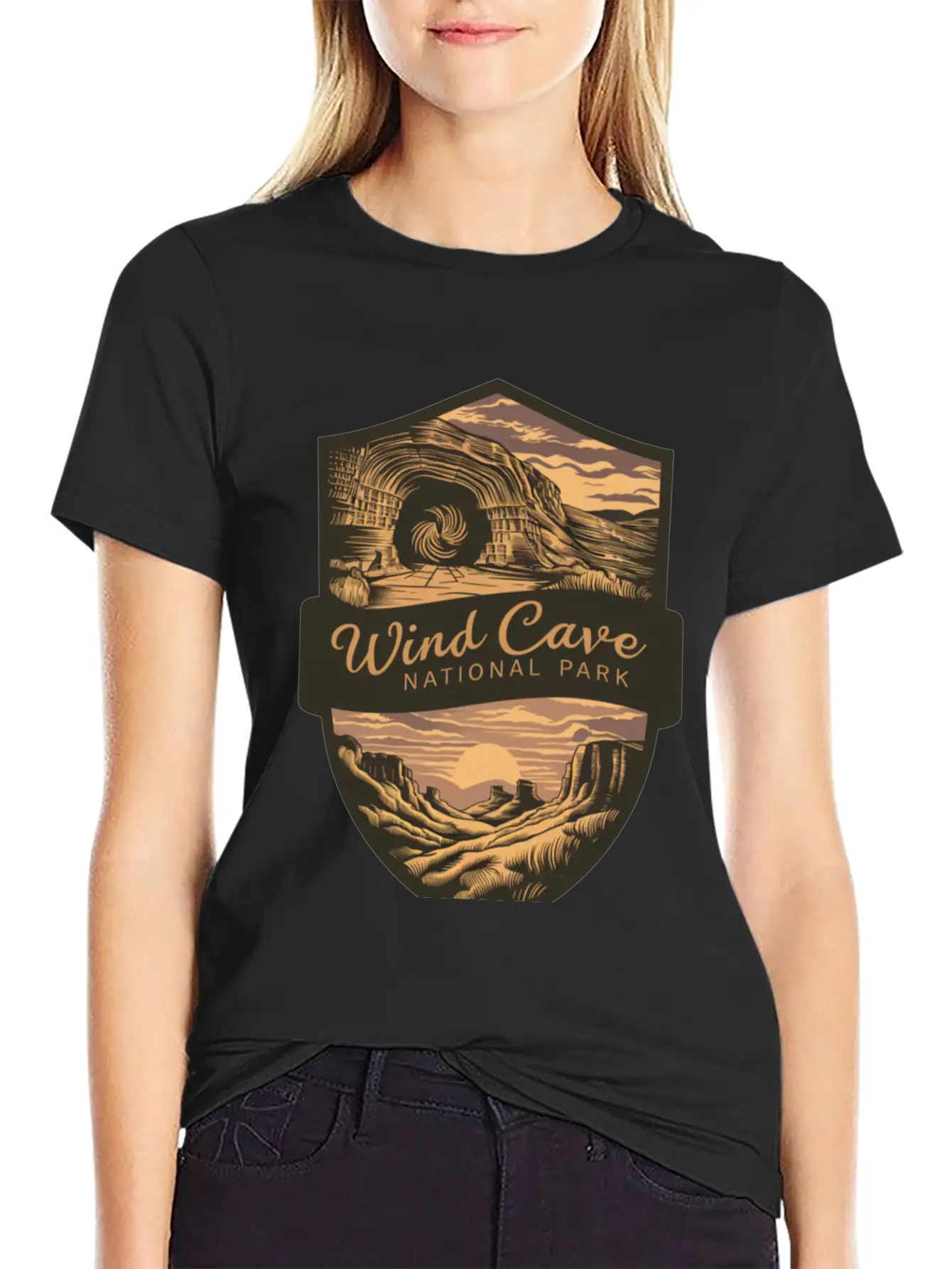 Mystic Wind Cave US National Park Classic Cotton Tee – Unisex Comfort For Any Season