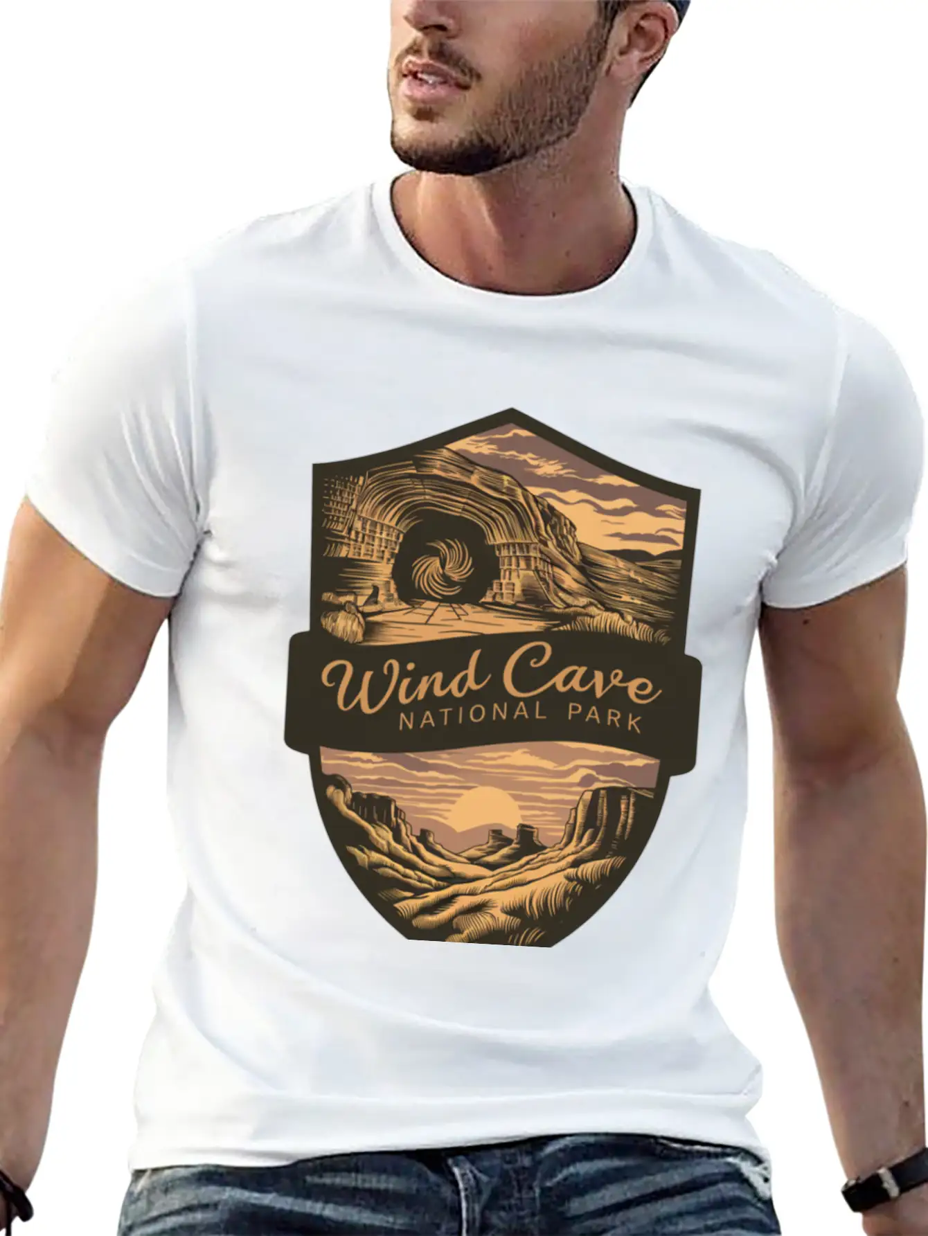 Mystic Wind Cave US National Park Classic Cotton Tee – Unisex Comfort For Any Season
