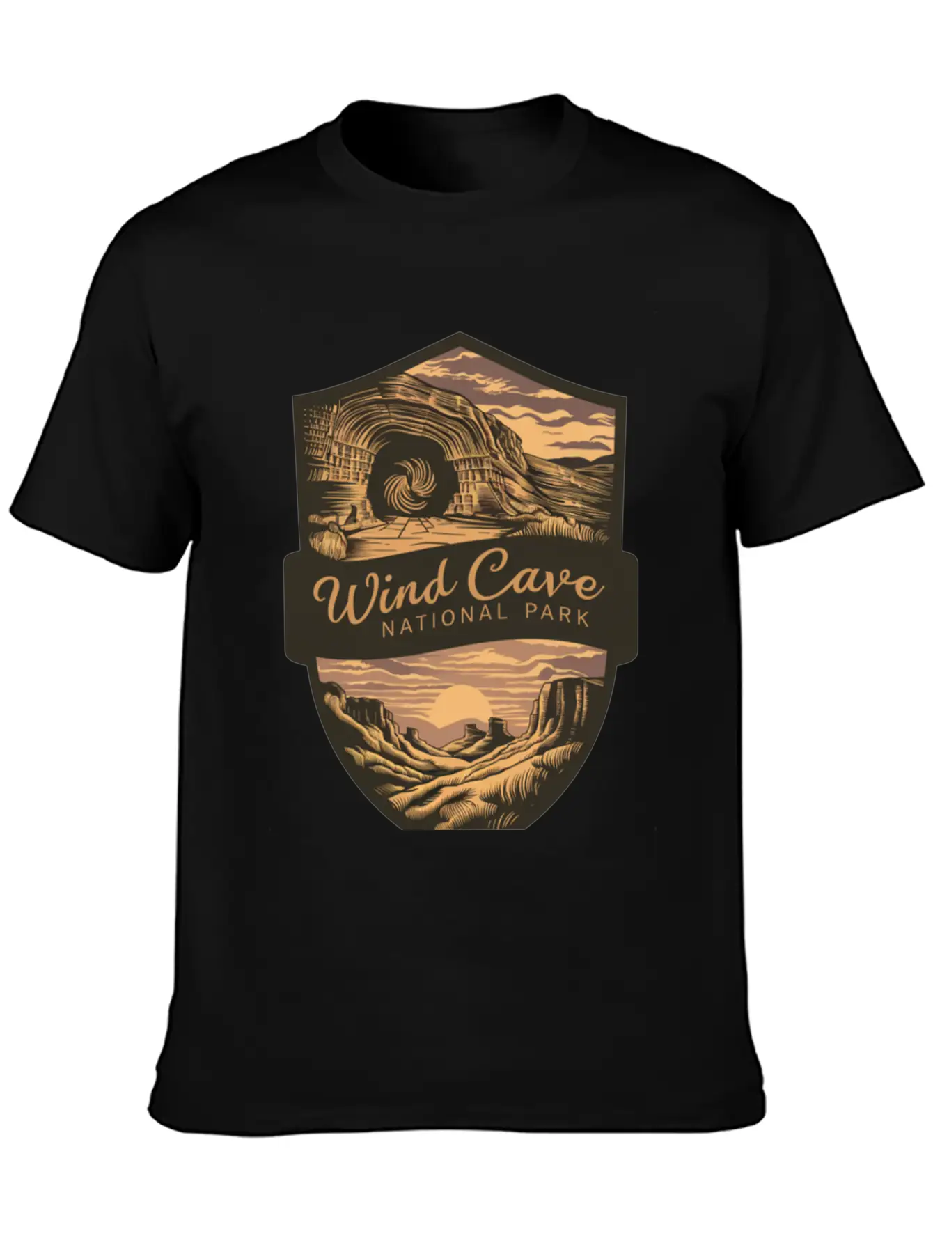 Mystic Wind Cave US National Park Classic Cotton Tee – Unisex Comfort For Any Season