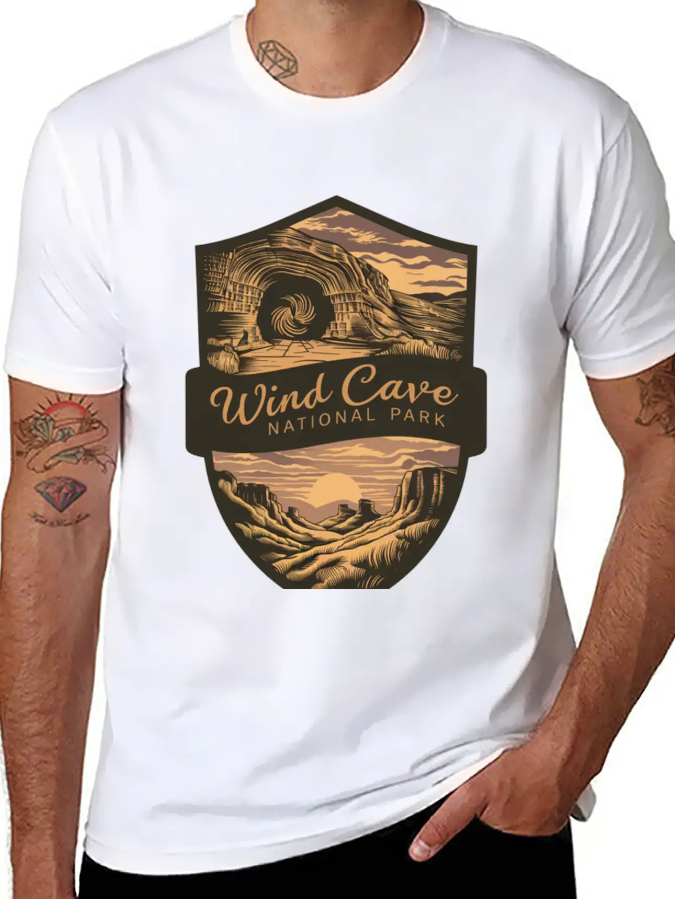 Mystic Wind Cave US National Park Classic Cotton Tee – Unisex Comfort For Any Season