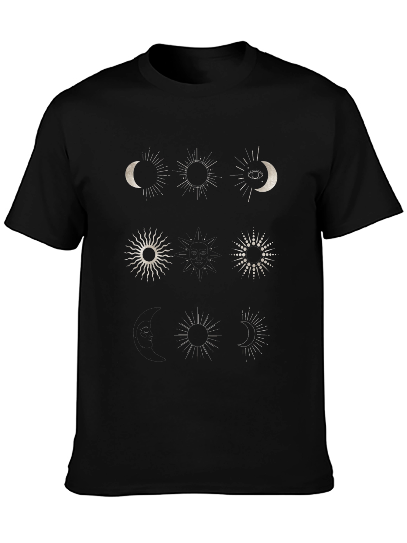 Celestial Sun & Moon Graphic T-Shirt