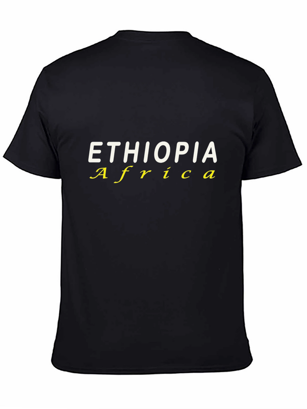 Ethiopia Africa T-Shirt - Black Cotton Blend