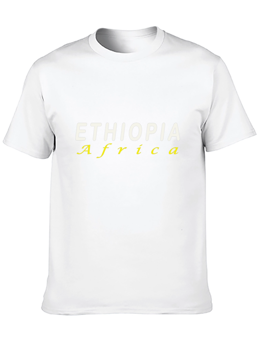Ethiopia Africa T-Shirt - Black Cotton Blend