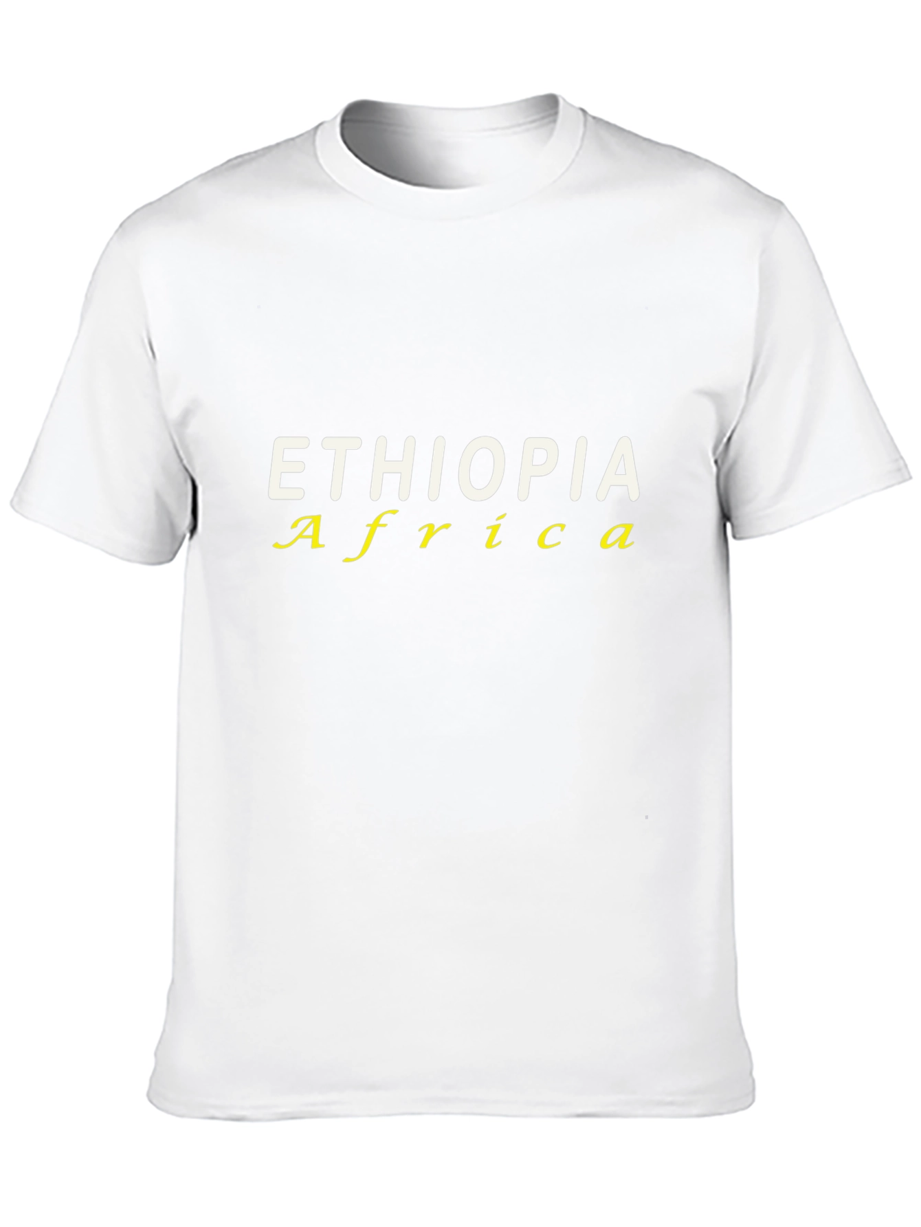 Ethiopia Africa T-Shirt - Black Cotton Blend