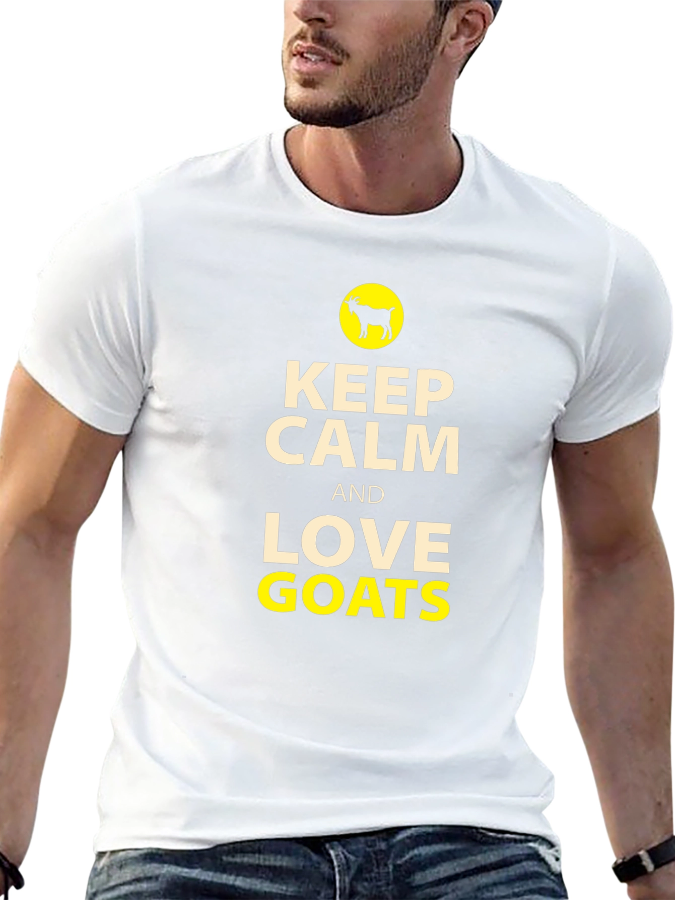 Keep Calm and Love Goats Black T-Shirt