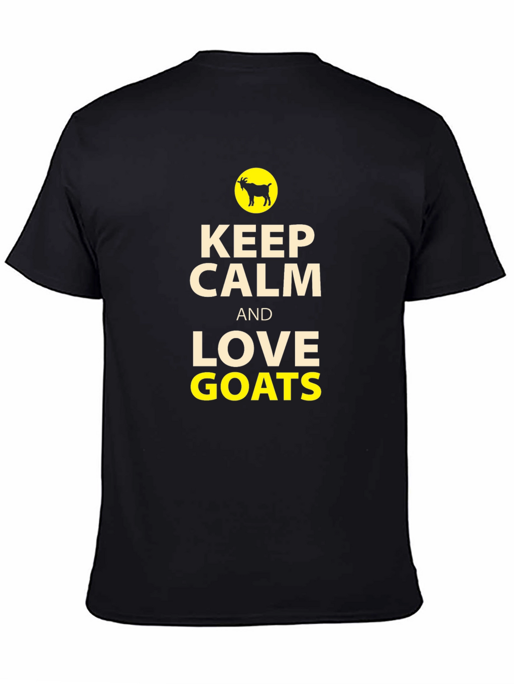 Keep Calm and Love Goats Black T-Shirt