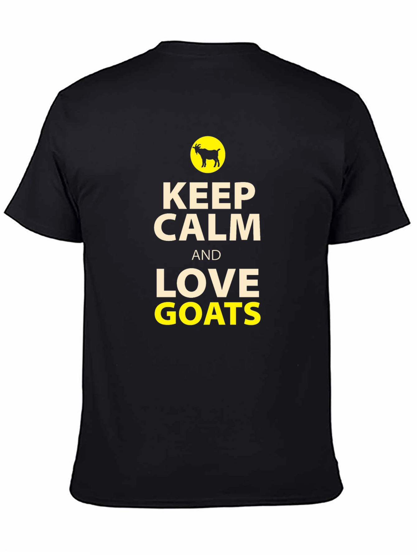 Keep Calm and Love Goats Black T-Shirt