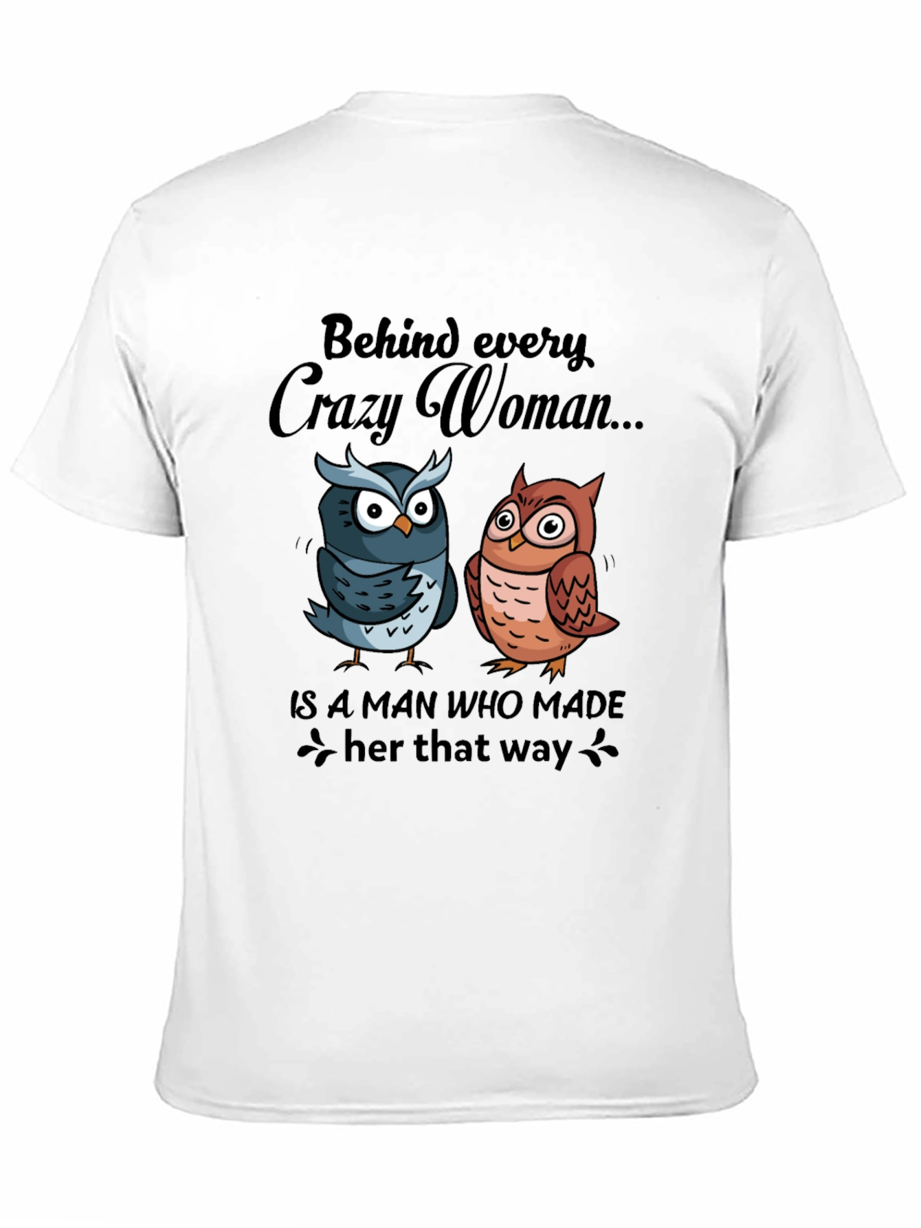 Crazy Woman Owl Graphic Tee