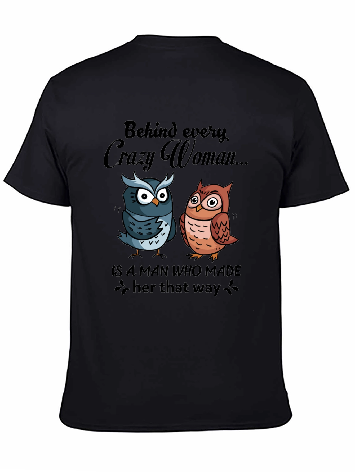 Crazy Woman Owl Graphic Tee